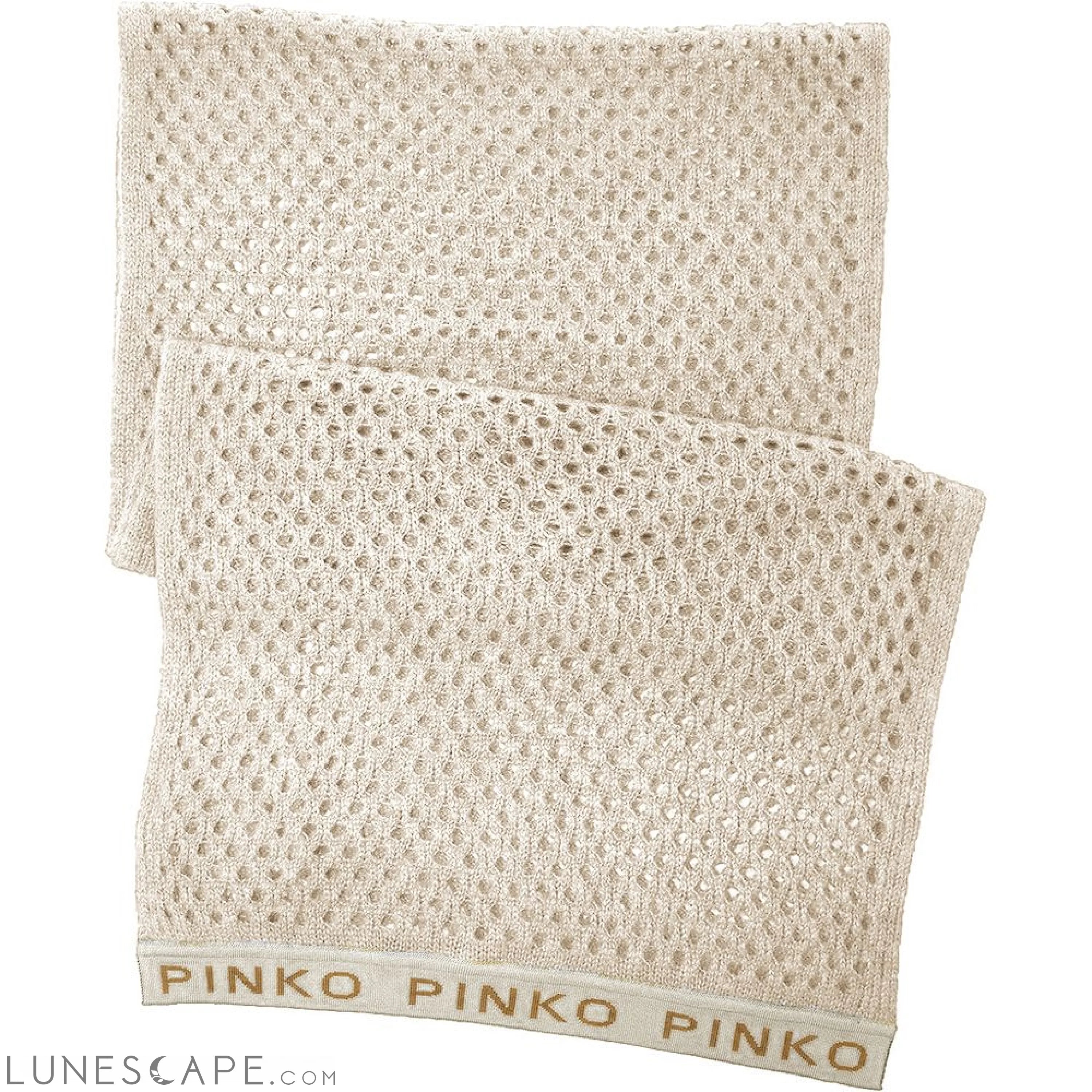 PINKO Beige Acrylic Scarf LUNESCAPE