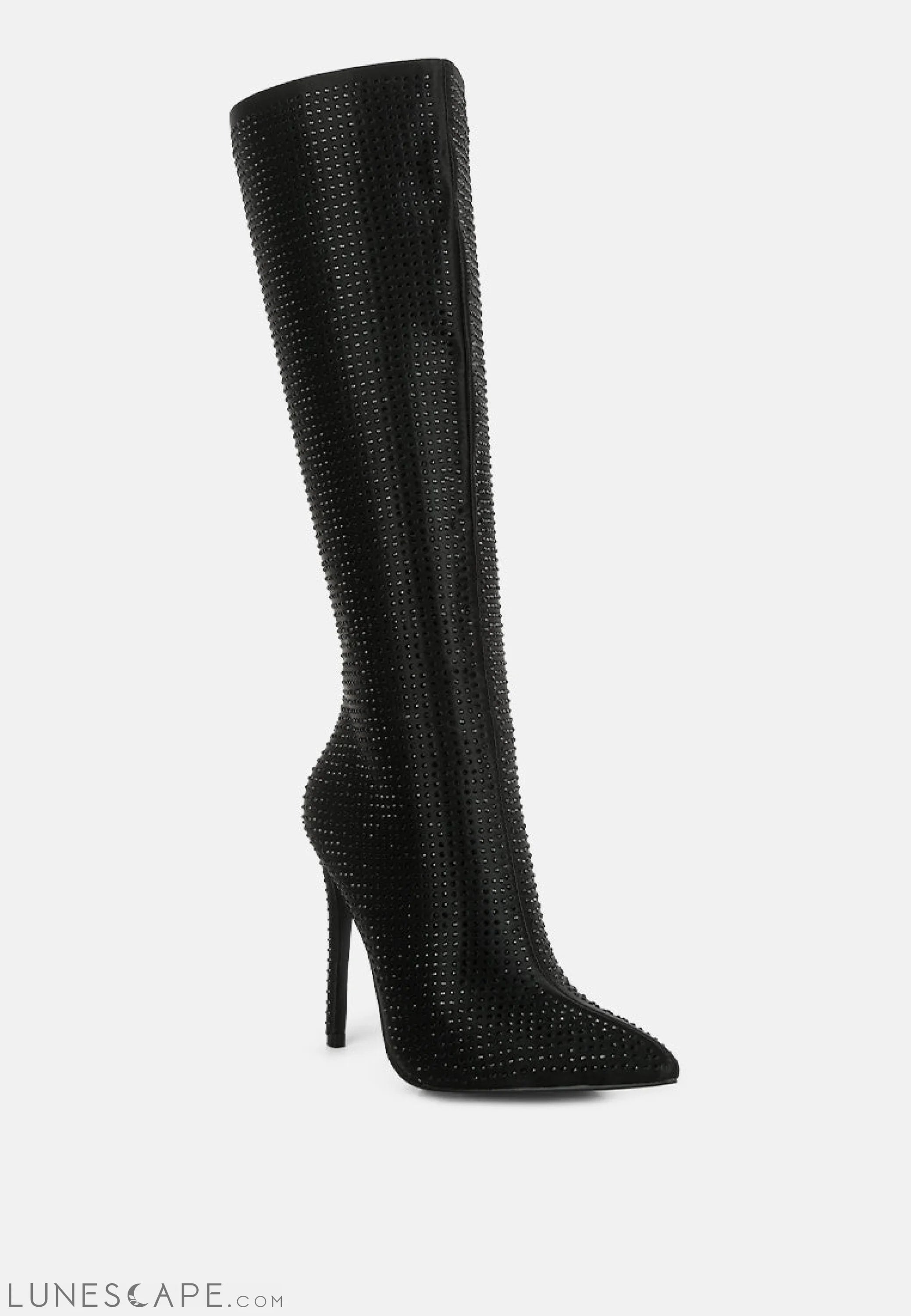 Pipette Diamante Set High Heeled Calf Boot LUNESCAPE