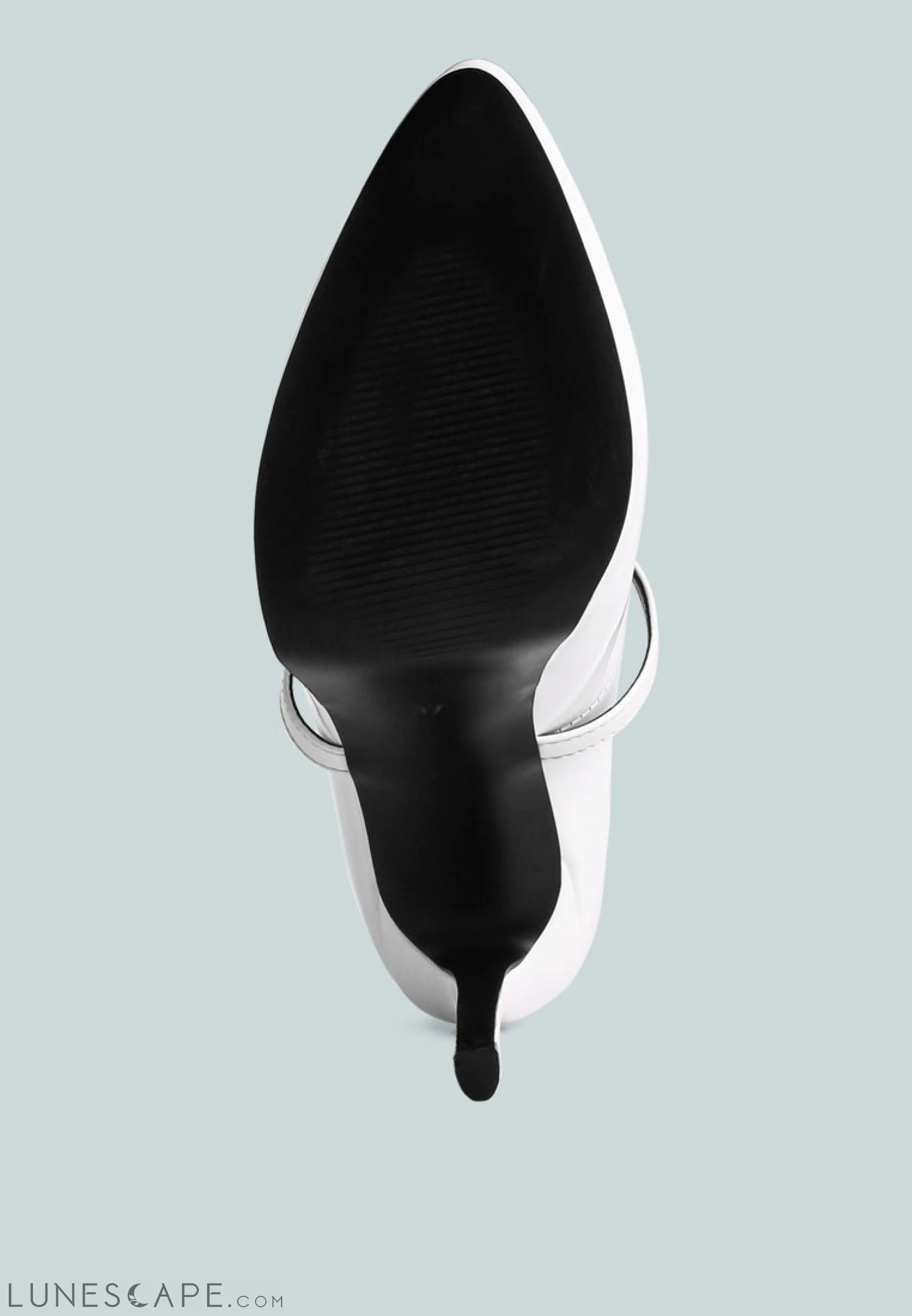 Pixie Dust Patent Faux Leather Cross Strap Pumps LUNESCAPE