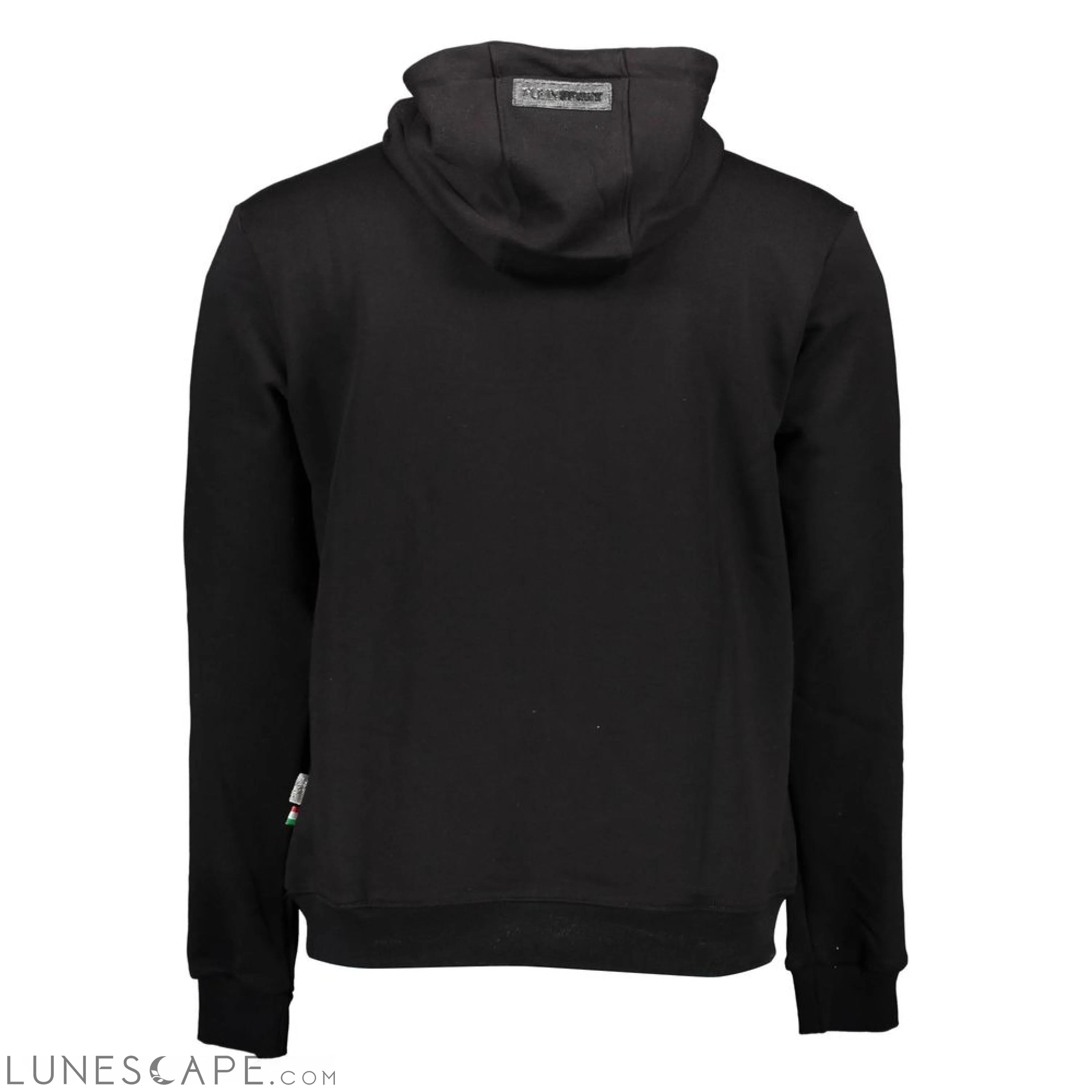 Plein Sport "Black Cotton Men Sweater with Hood" LUNESCAPE