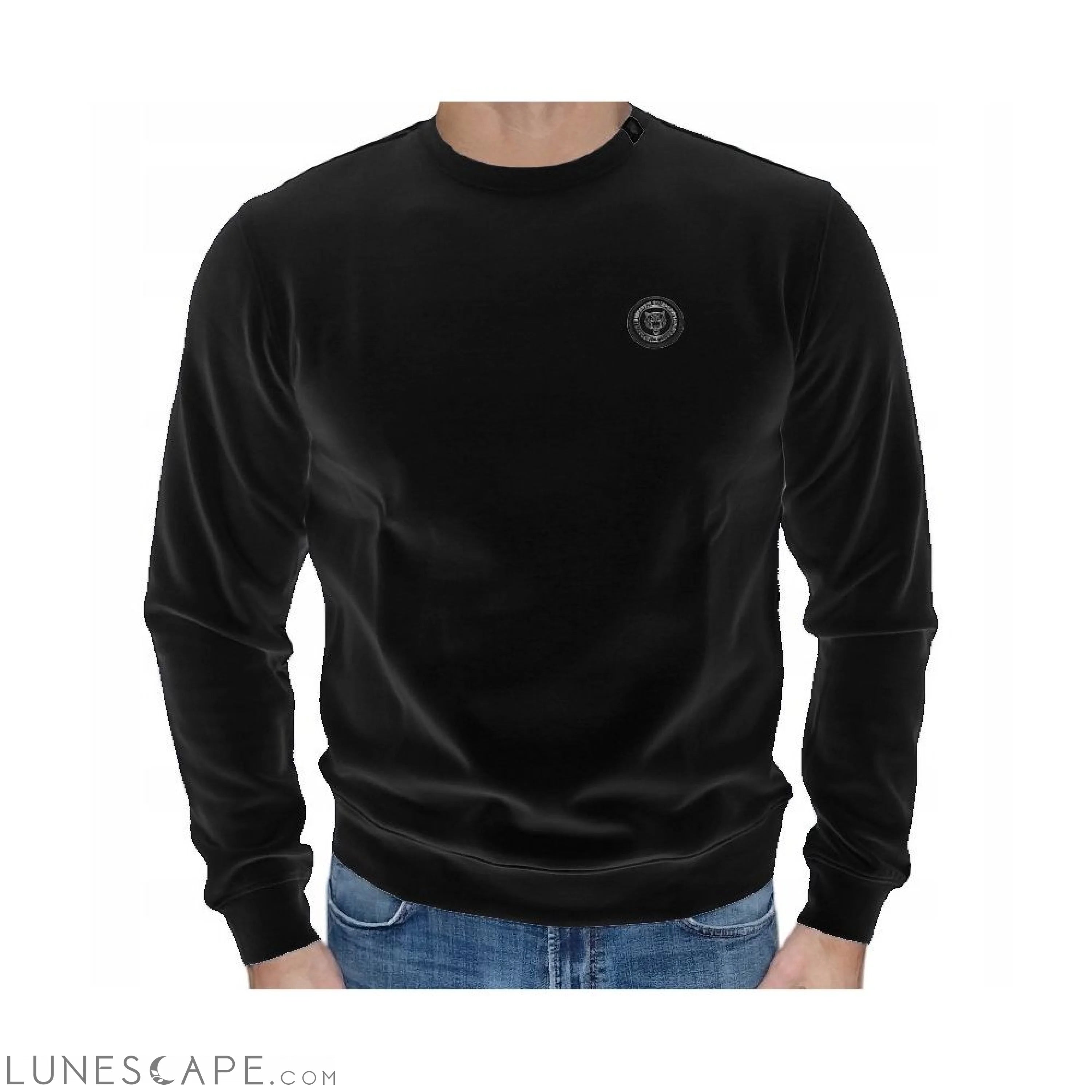 Plein Sport Black Cotton Men Sweatshirt LUNESCAPE