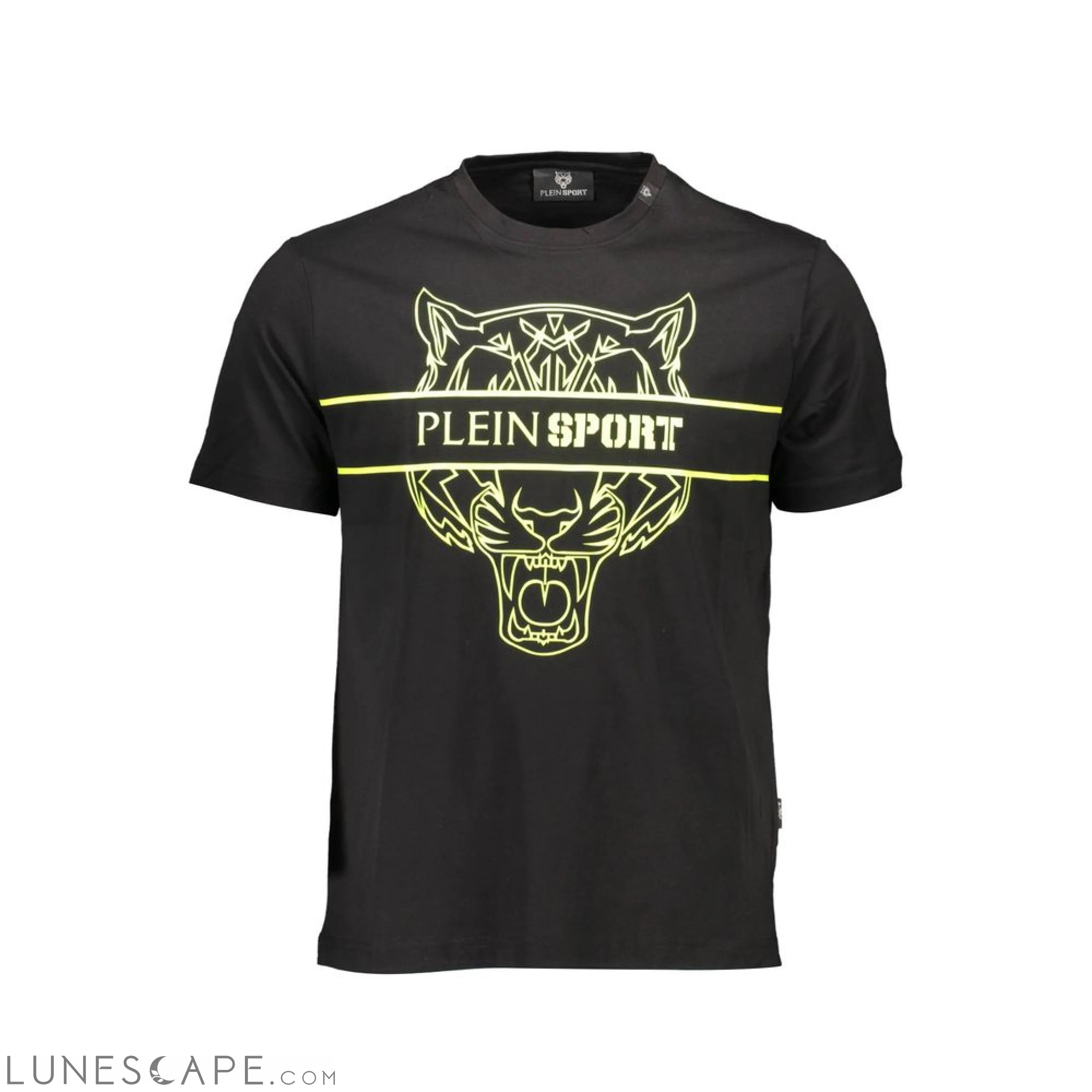 Plein Sport Black Cotton Men T-Shirt LUNESCAPE