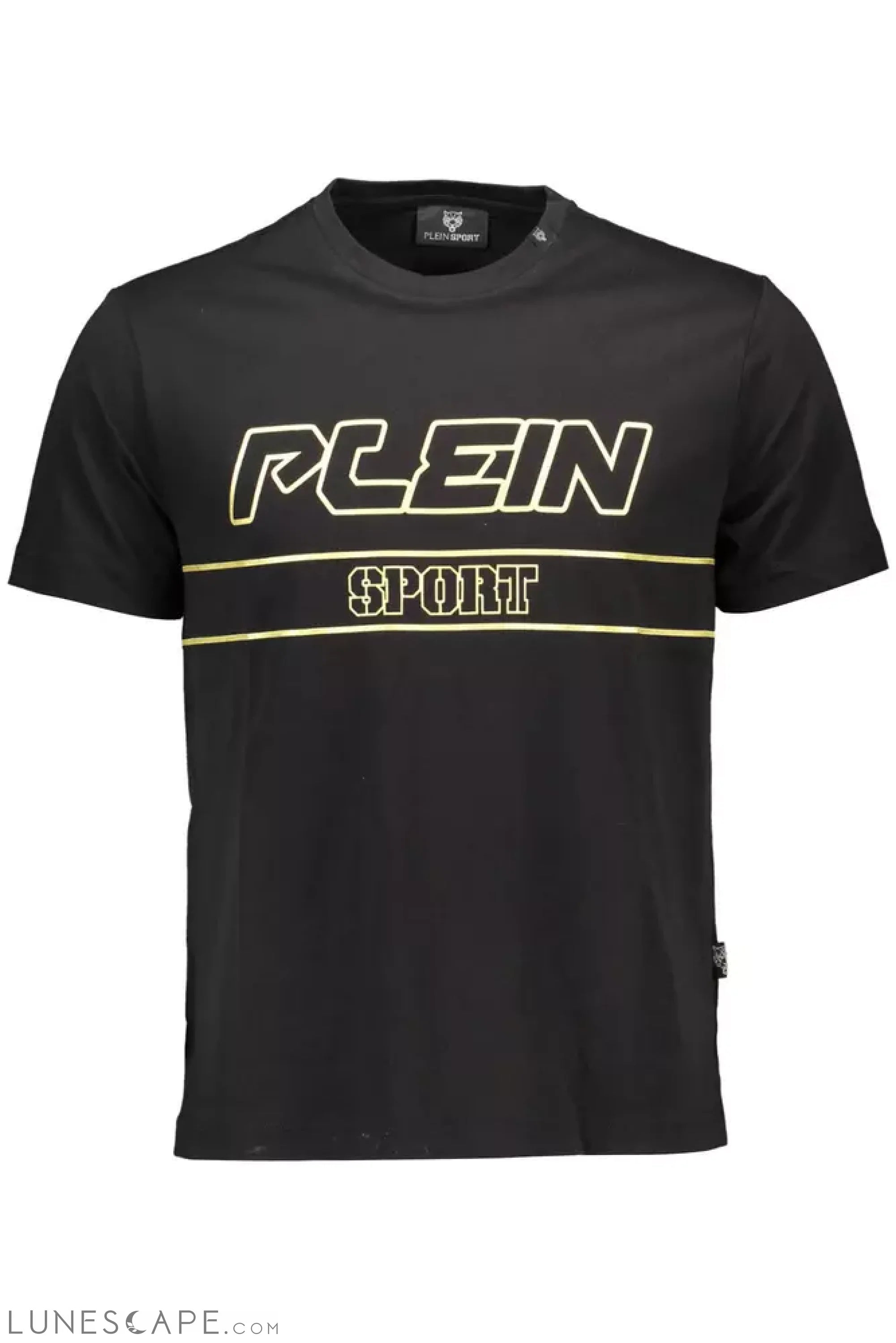 Plein Sport Black Cotton Men T-Shirt LUNESCAPE