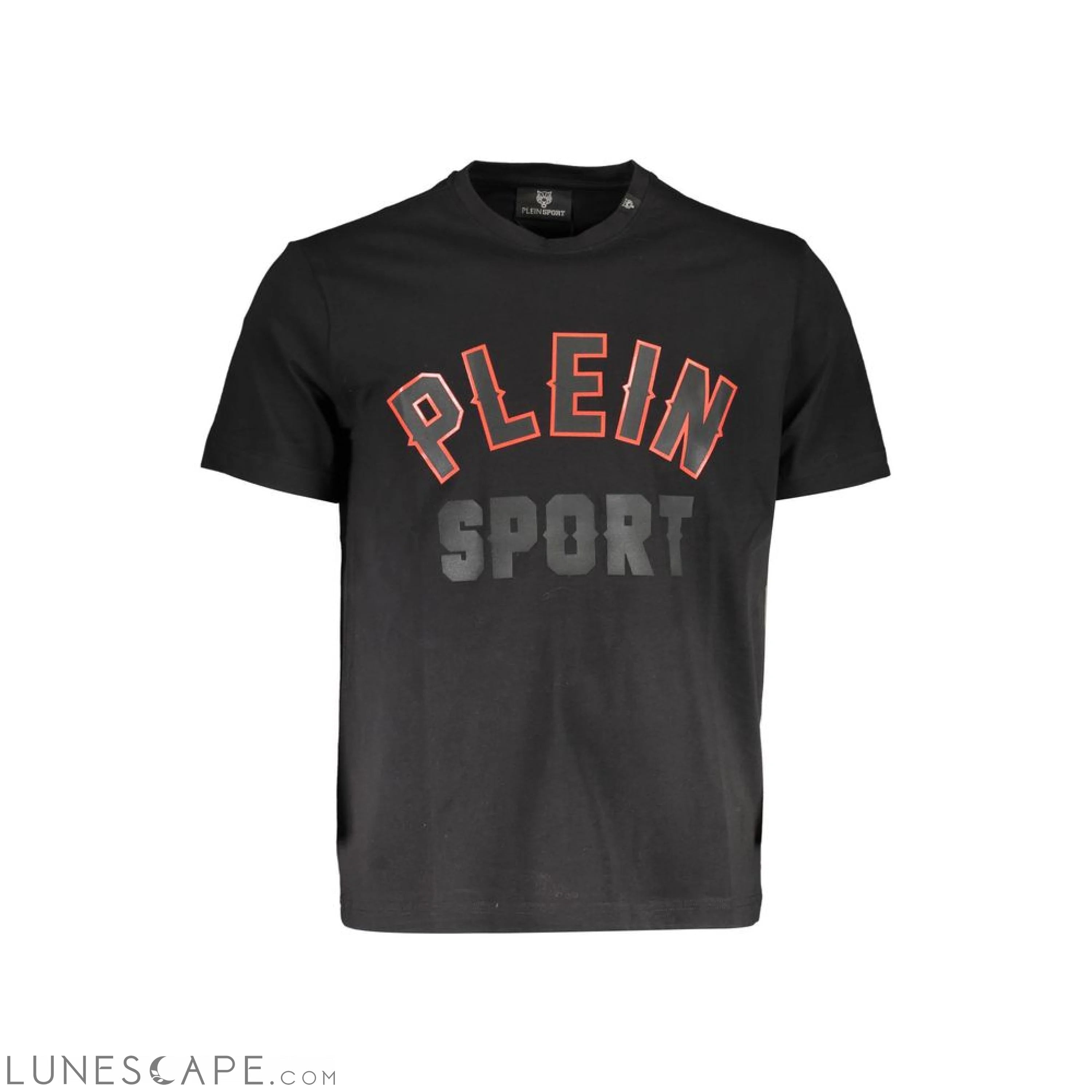 Plein Sport Black Cotton Men T-Shirt LUNESCAPE