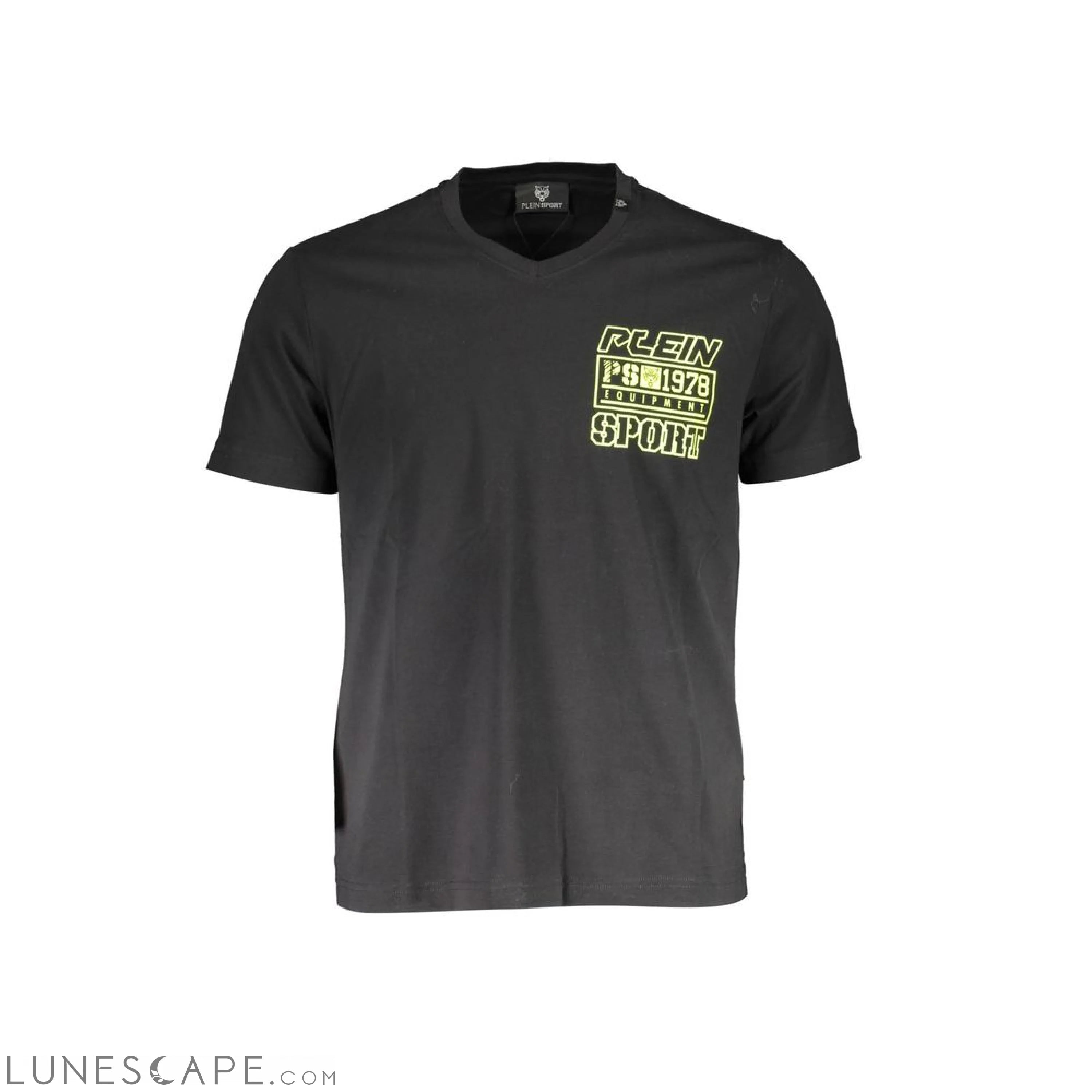 Plein Sport Black Cotton Men T-Shirt LUNESCAPE