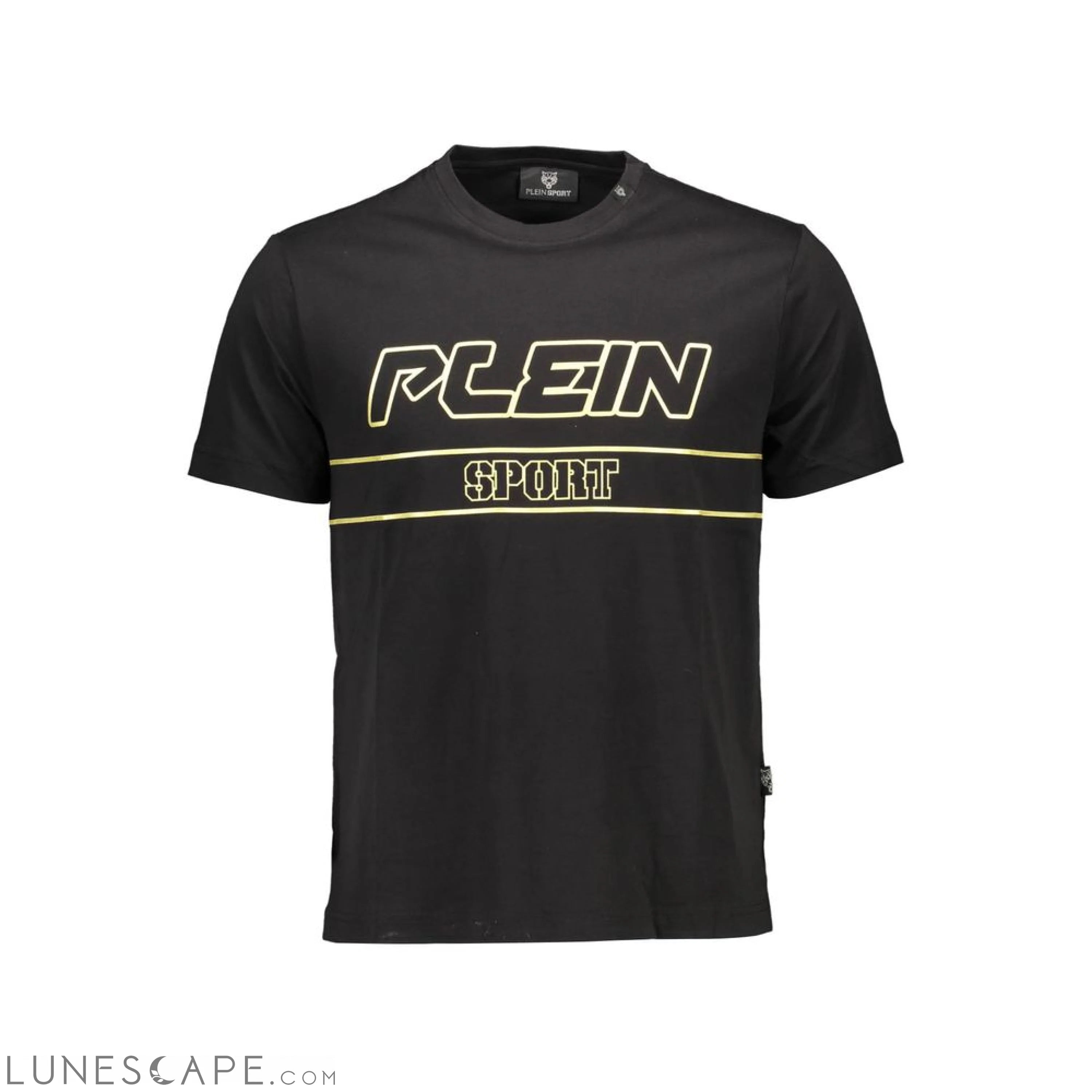 Plein Sport Black Cotton Men T-Shirt LUNESCAPE