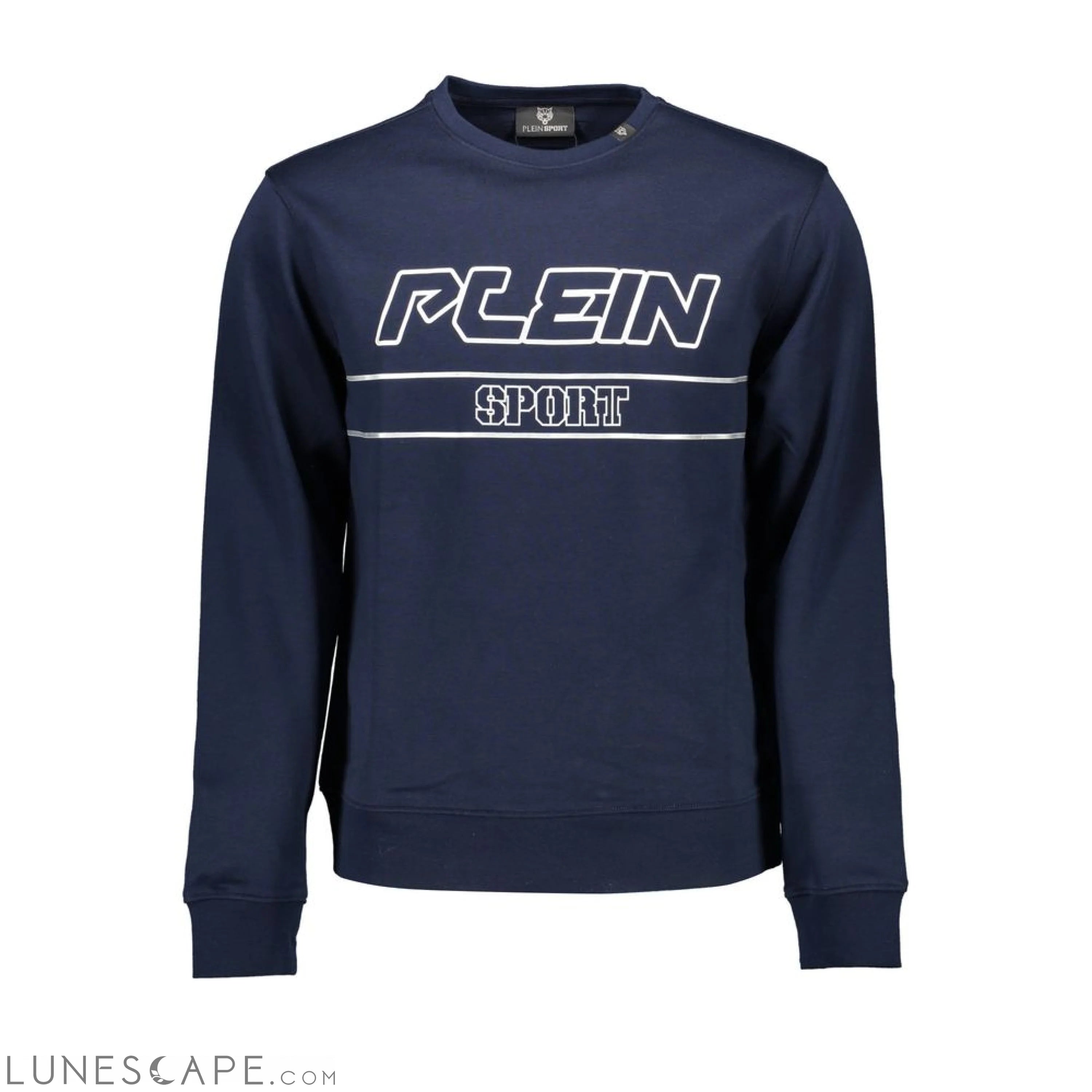 Plein Sport Blue Cotton Men Sweater LUNESCAPE