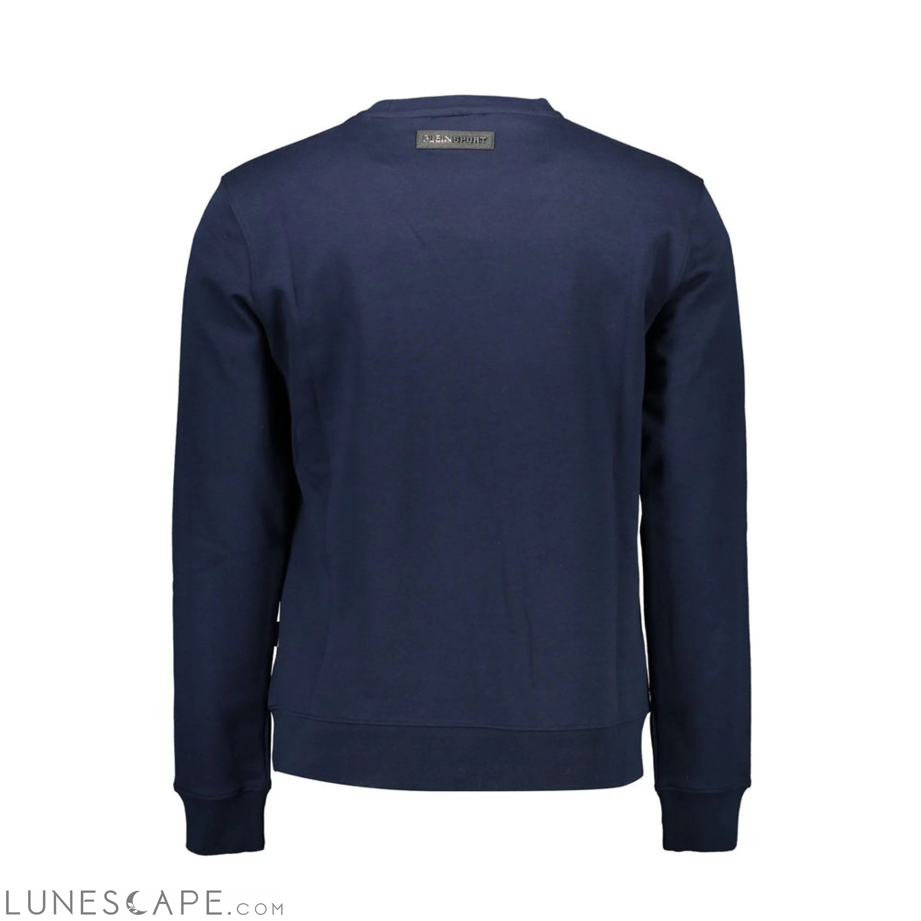 Plein Sport Blue Cotton Men Sweater LUNESCAPE