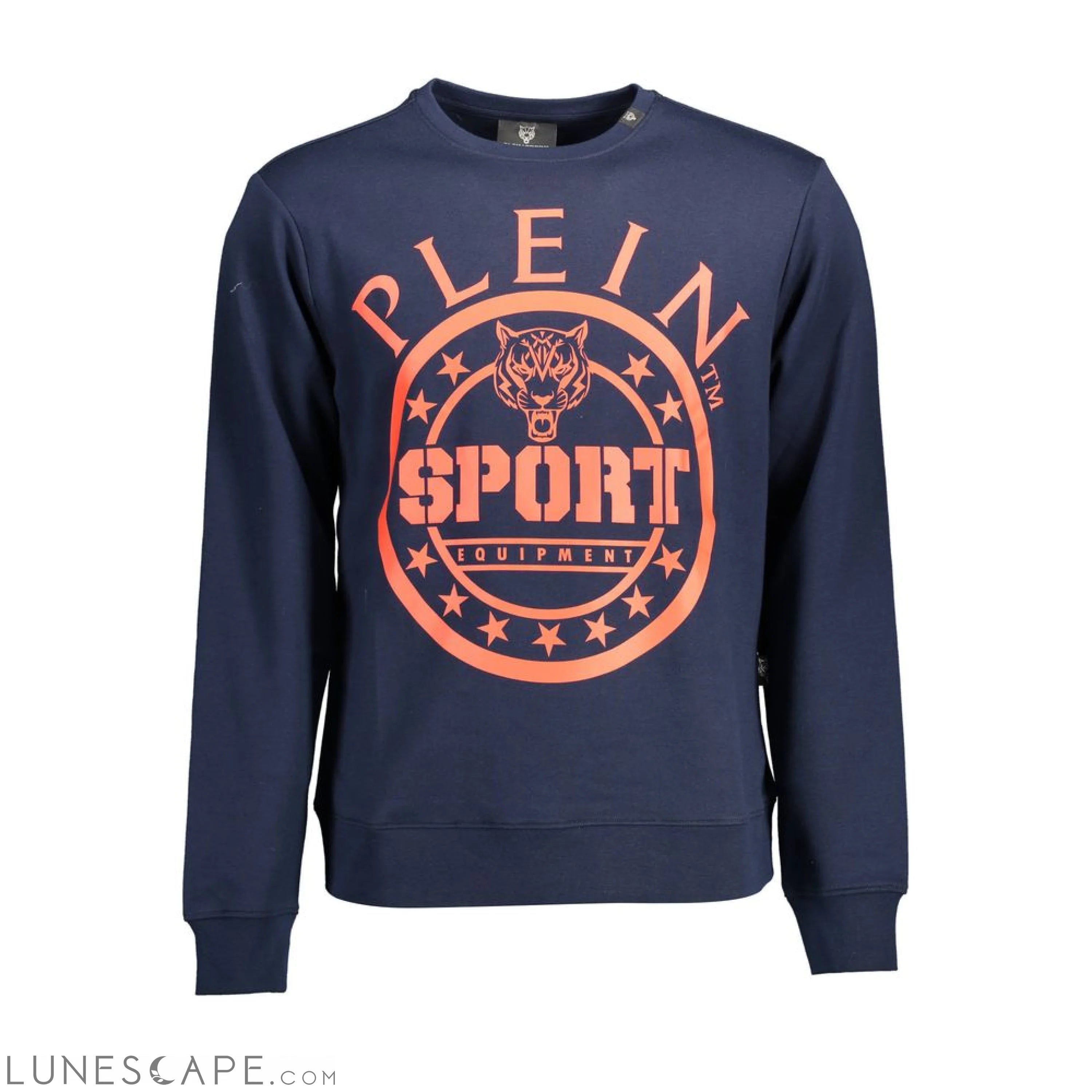 Plein Sport Blue Cotton Men Sweater LUNESCAPE