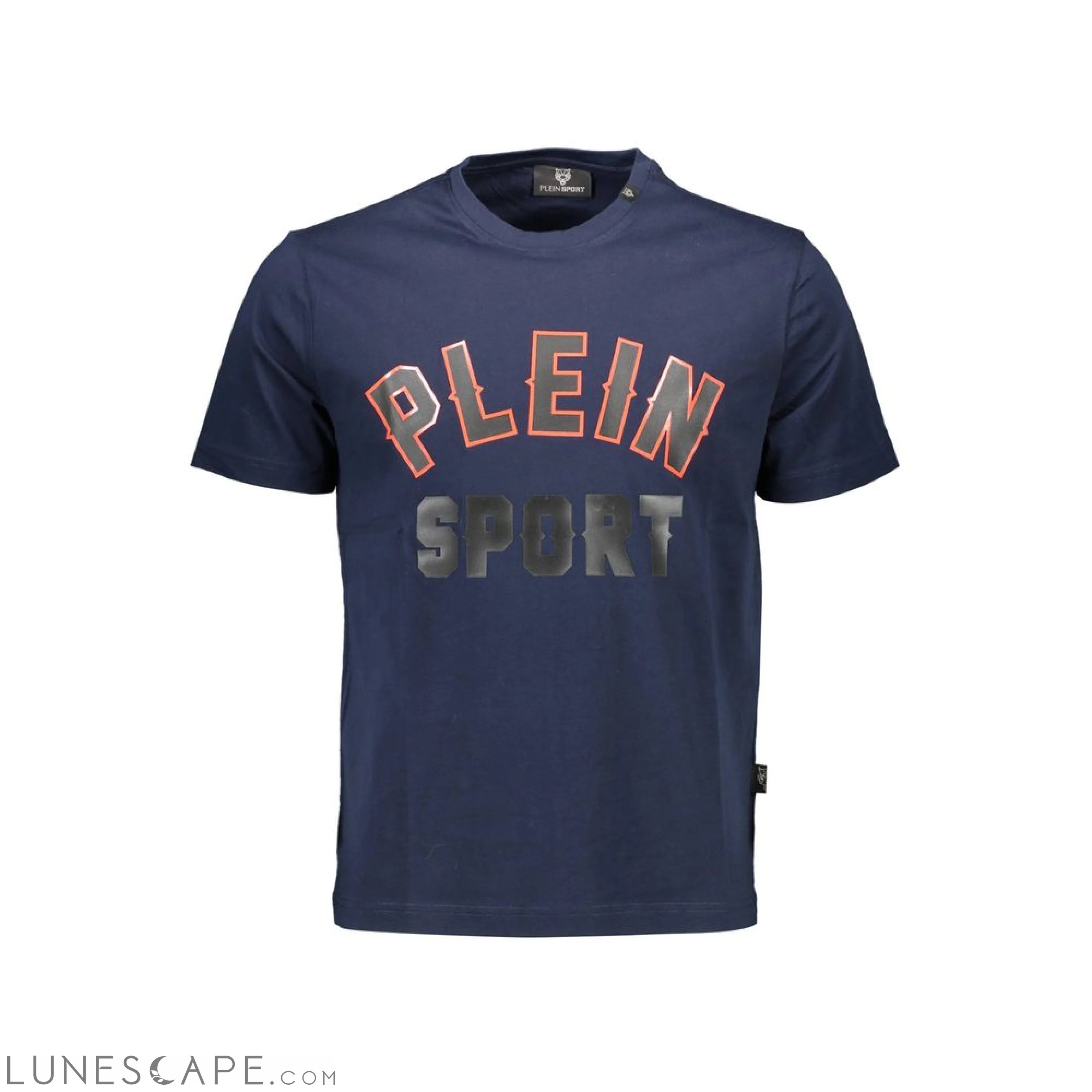 Plein Sport Blue Cotton Men T-Shirt LUNESCAPE