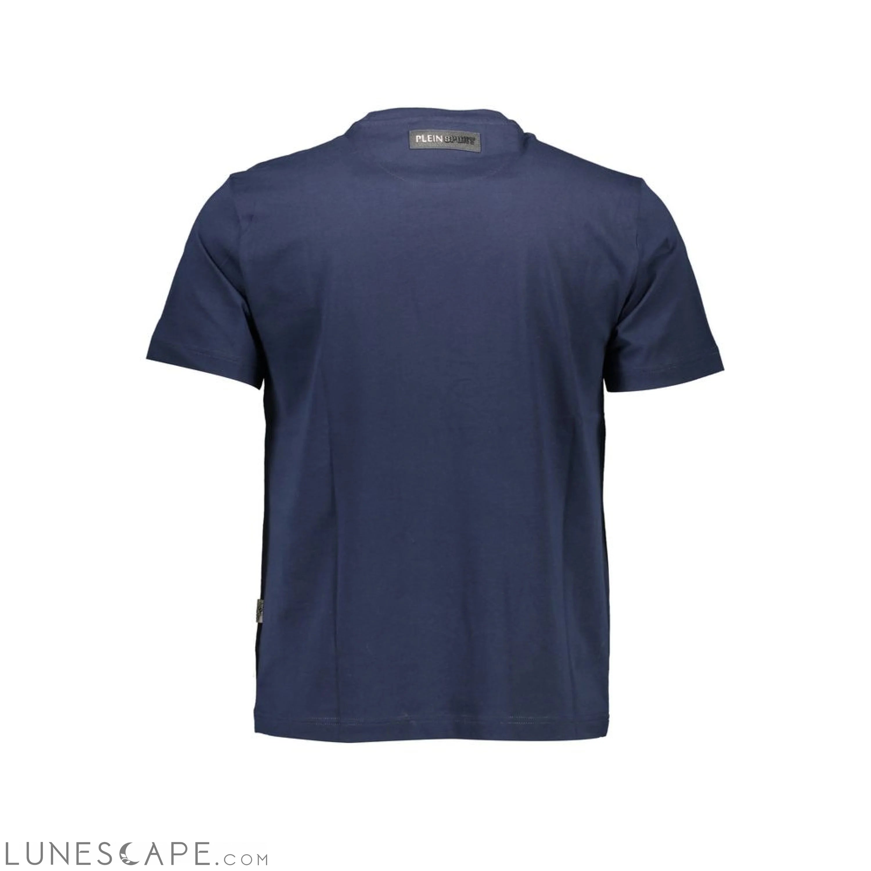 Plein Sport Blue Cotton Men T-Shirt LUNESCAPE