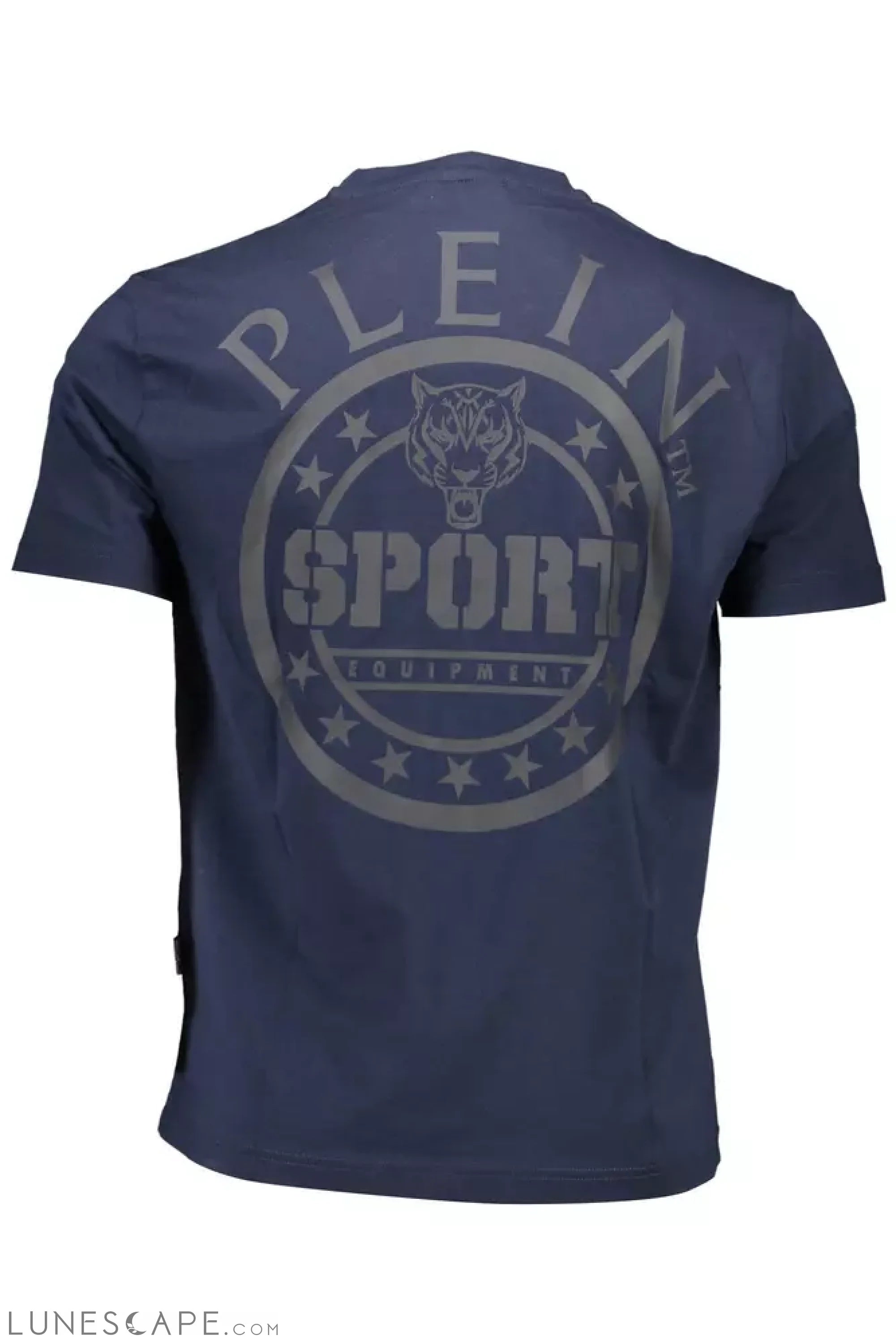 Plein Sport Blue Cotton Men T-Shirt LUNESCAPE