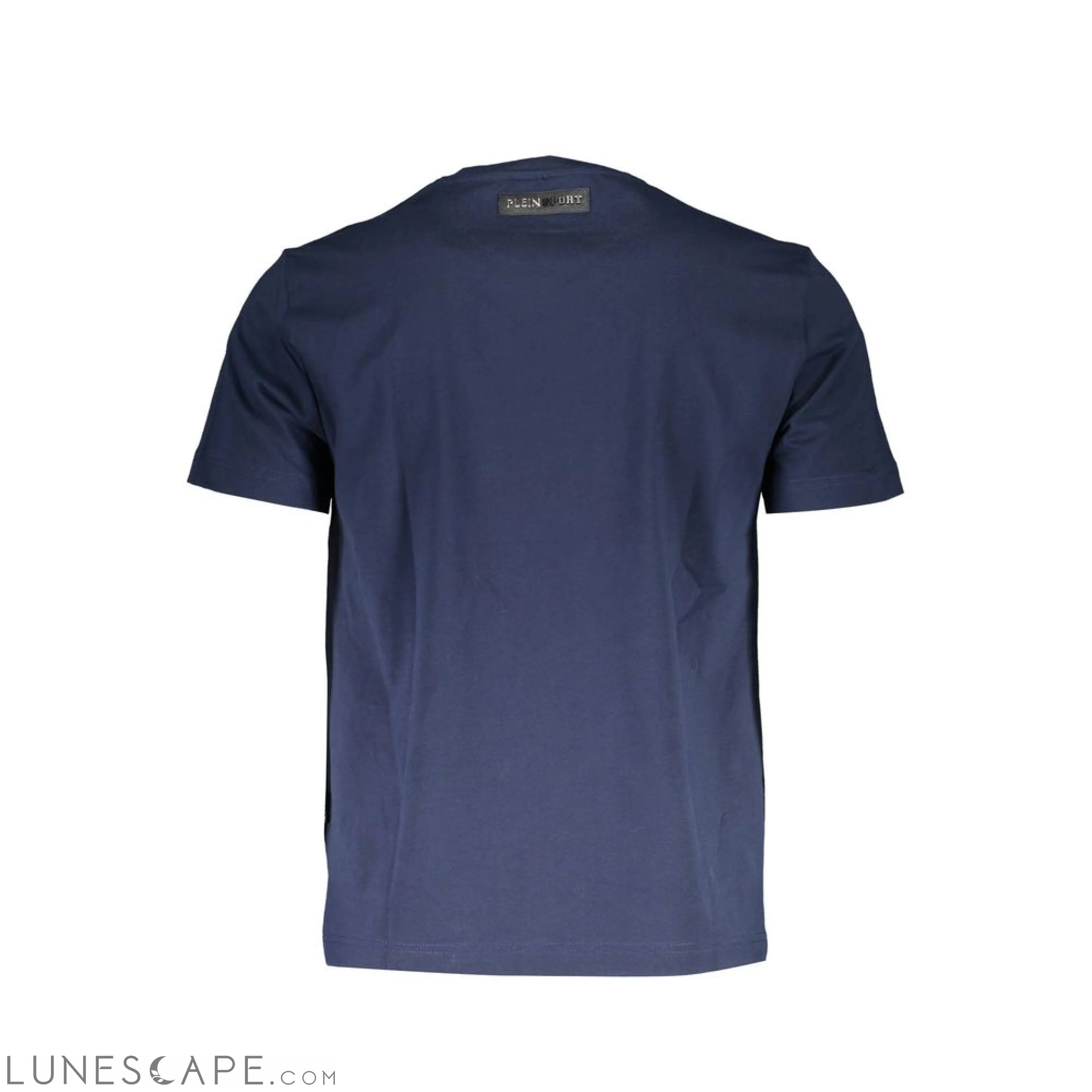 Plein Sport Blue Cotton Men T-Shirt LUNESCAPE