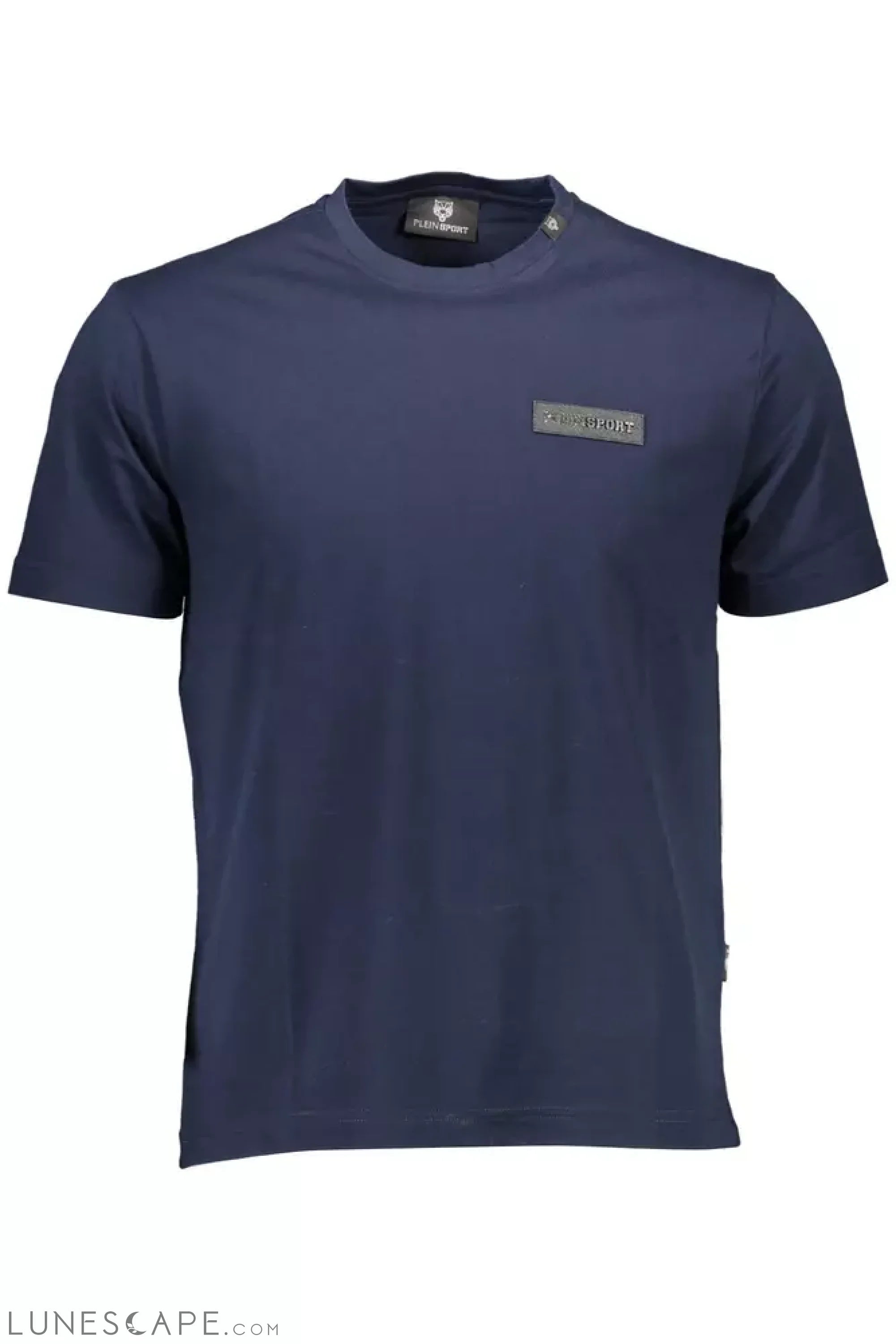 Plein Sport Blue Cotton Men T-Shirt LUNESCAPE