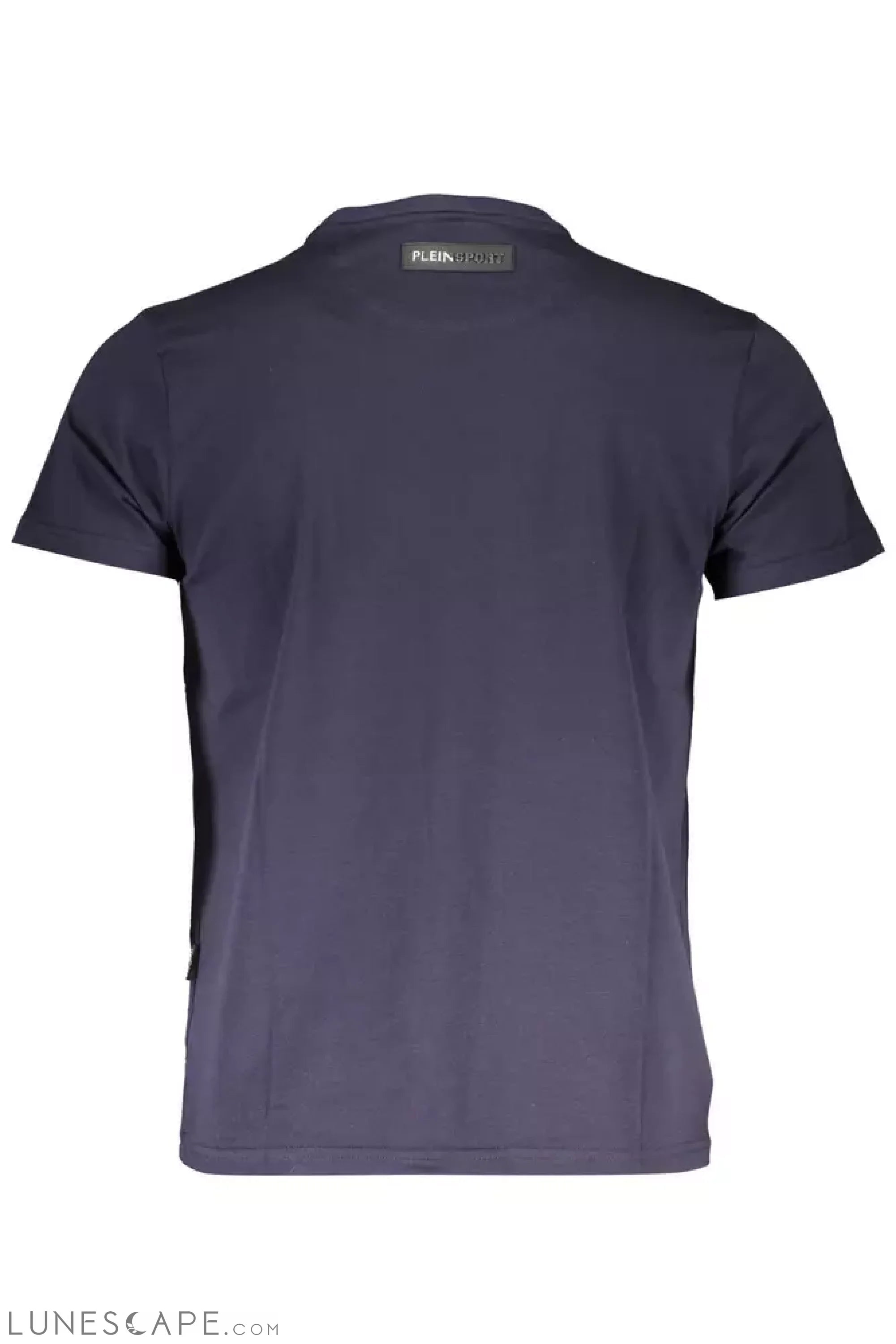 Plein Sport Blue Cotton Men T-Shirt LUNESCAPE