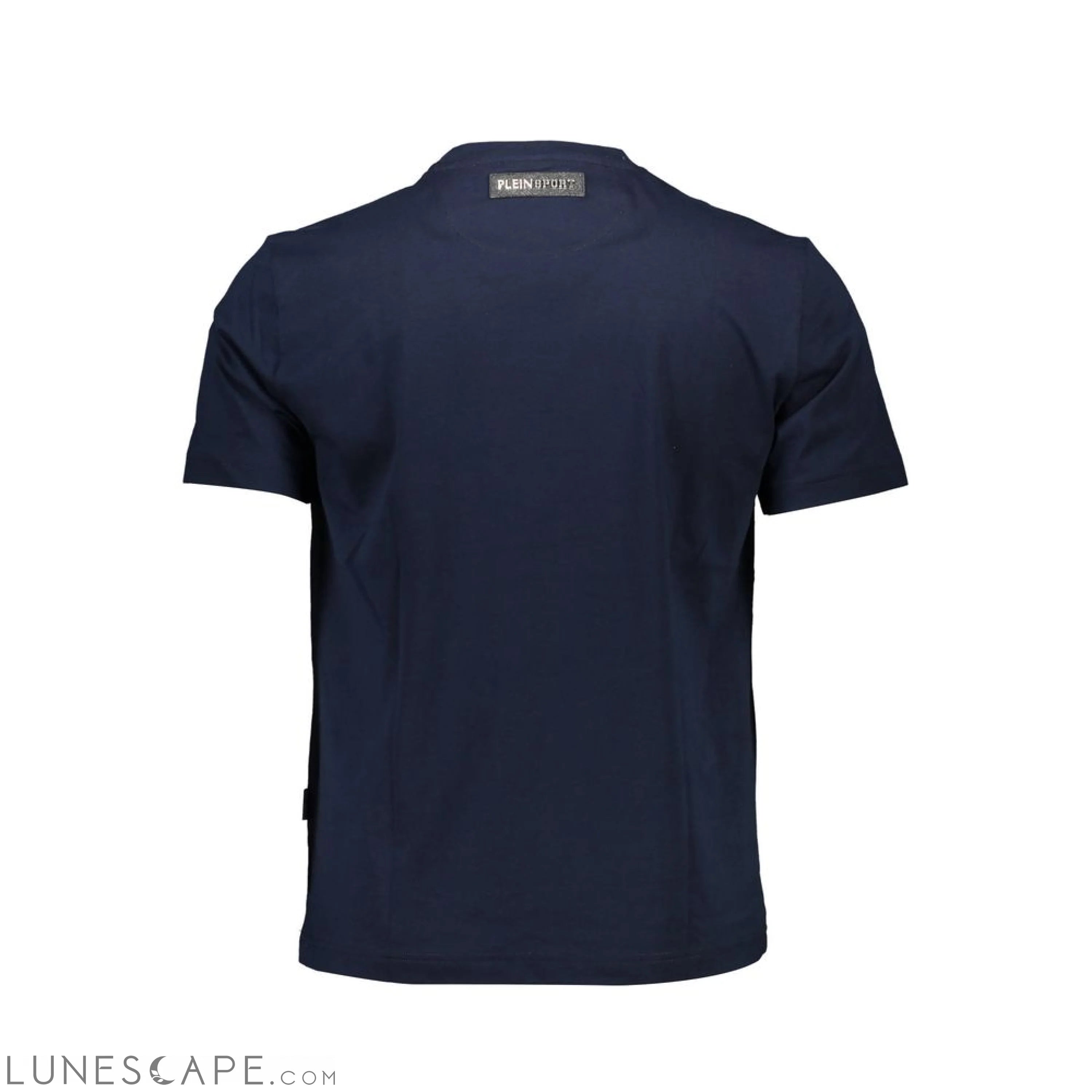 Plein Sport Blue Cotton Men T-Shirt LUNESCAPE