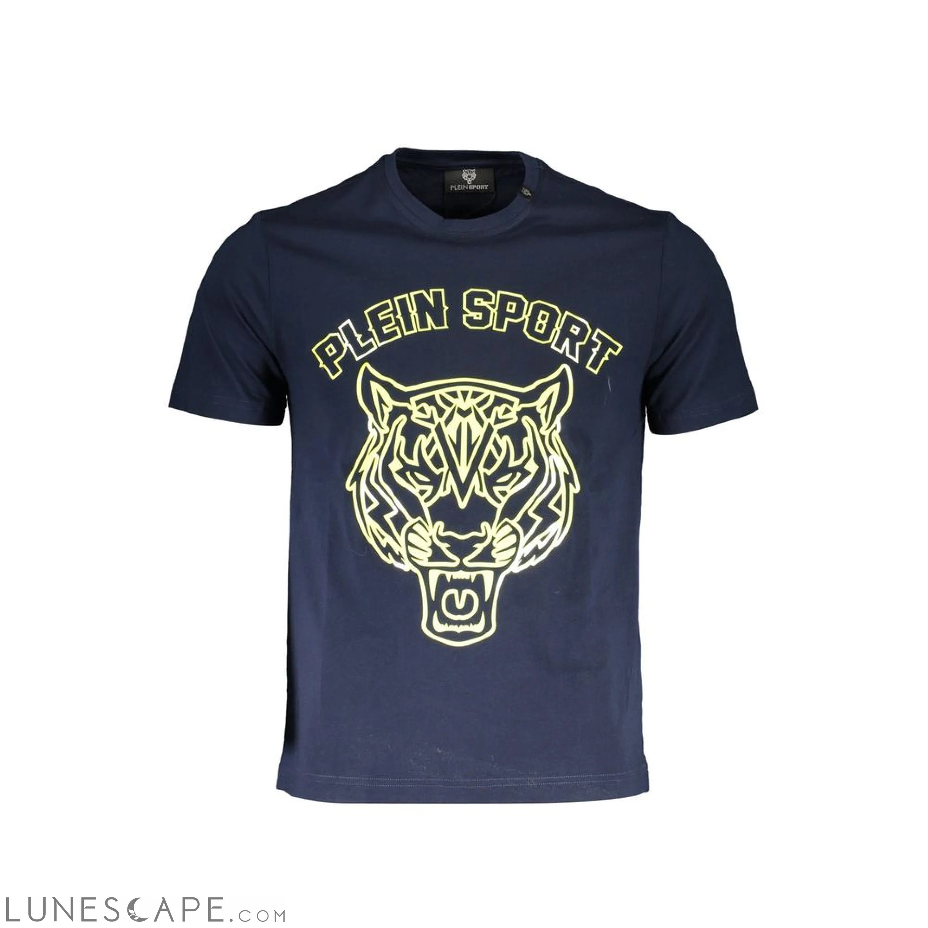 Plein Sport Blue Cotton Men T-Shirt LUNESCAPE