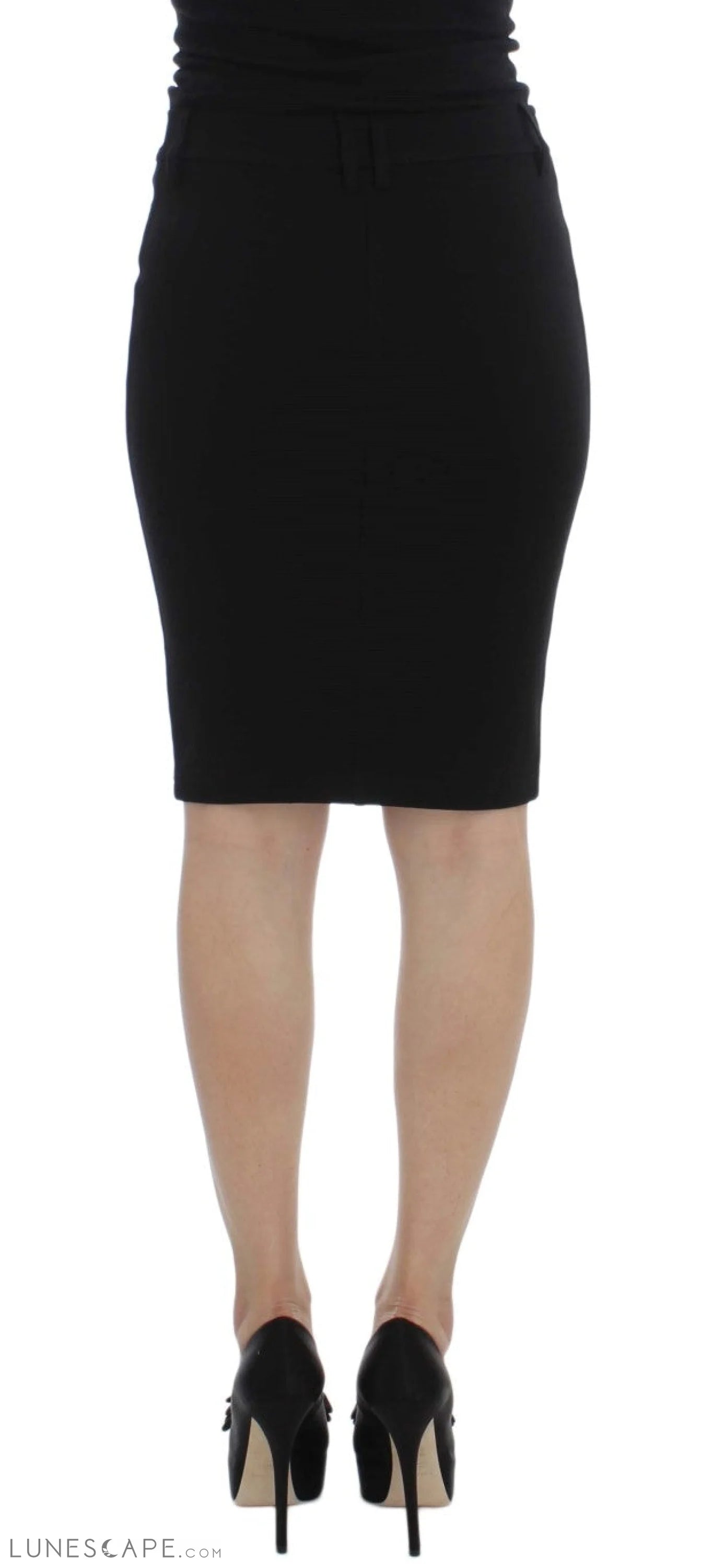 PLEIN SUD Elegant Black Pencil Skirt for Chic Look LUNESCAPE