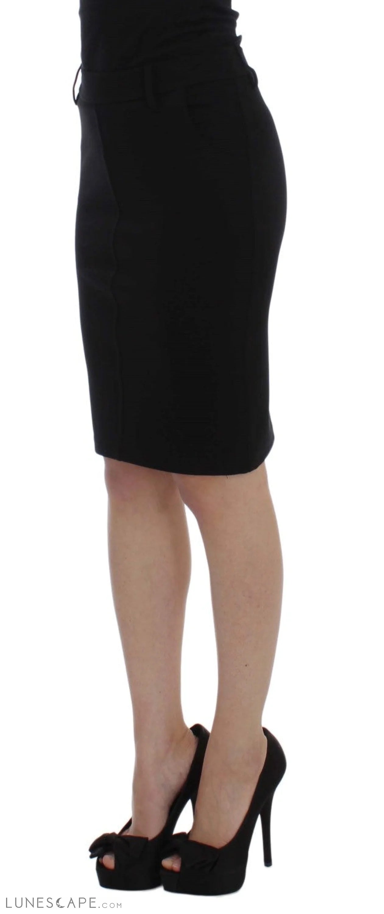 PLEIN SUD Elegant Black Pencil Skirt for Chic Look LUNESCAPE