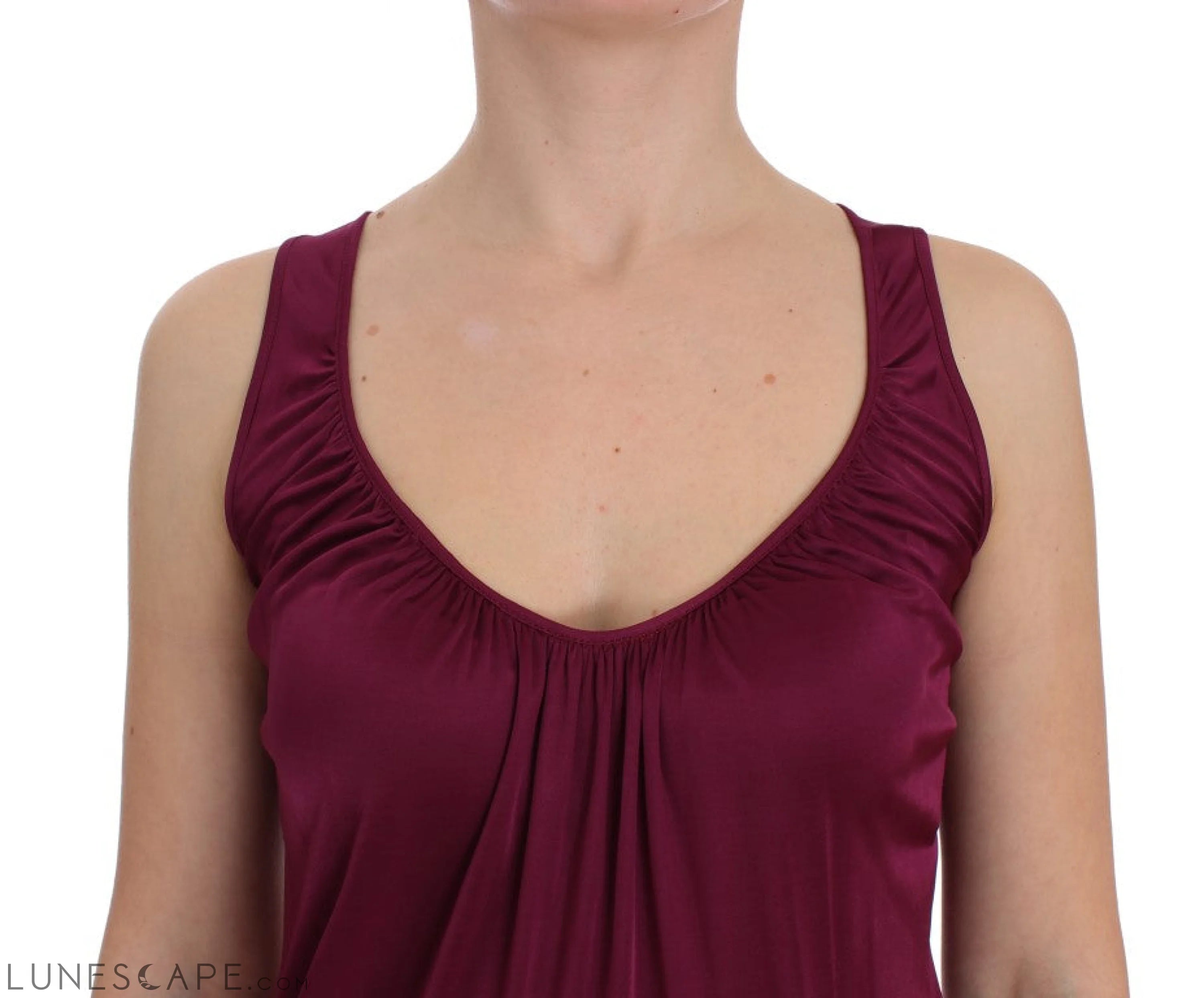 PLEIN SUD Elegant Purple Rayon Cami Blouse LUNESCAPE