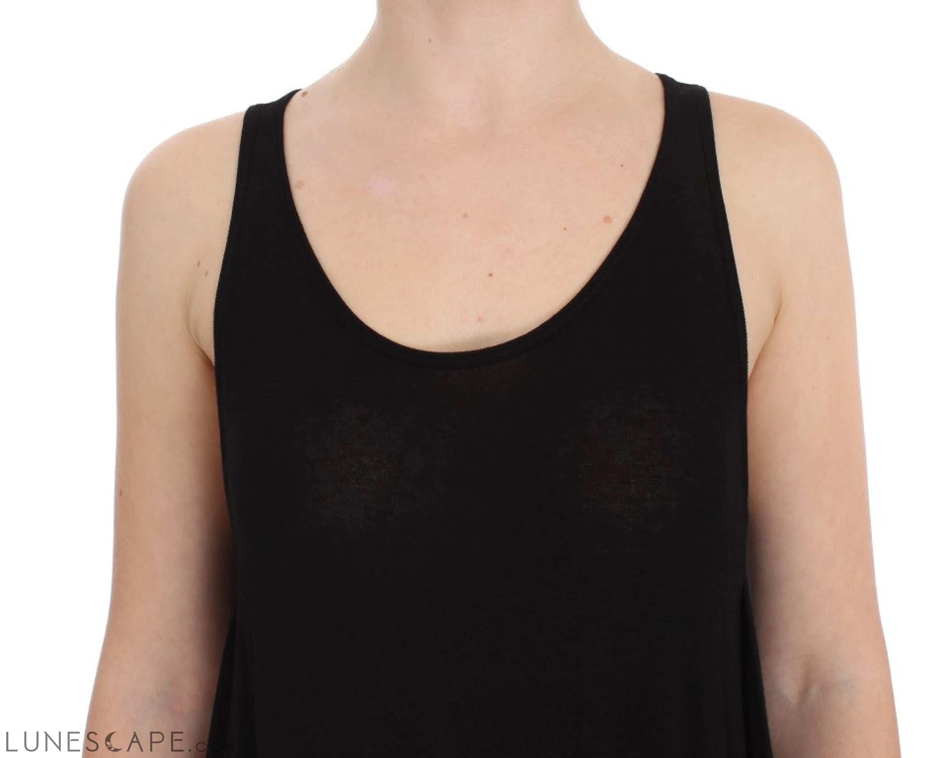 PLEIN SUD Sleek Black Cami Blouse Tank Top LUNESCAPE