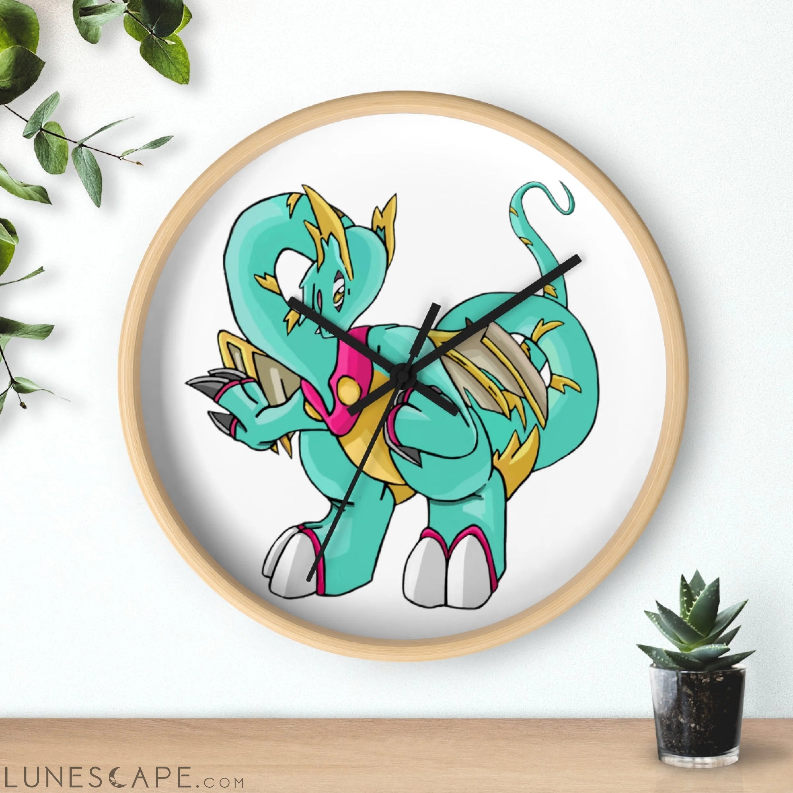Plumrikamos Wall clock LUNESCAPE