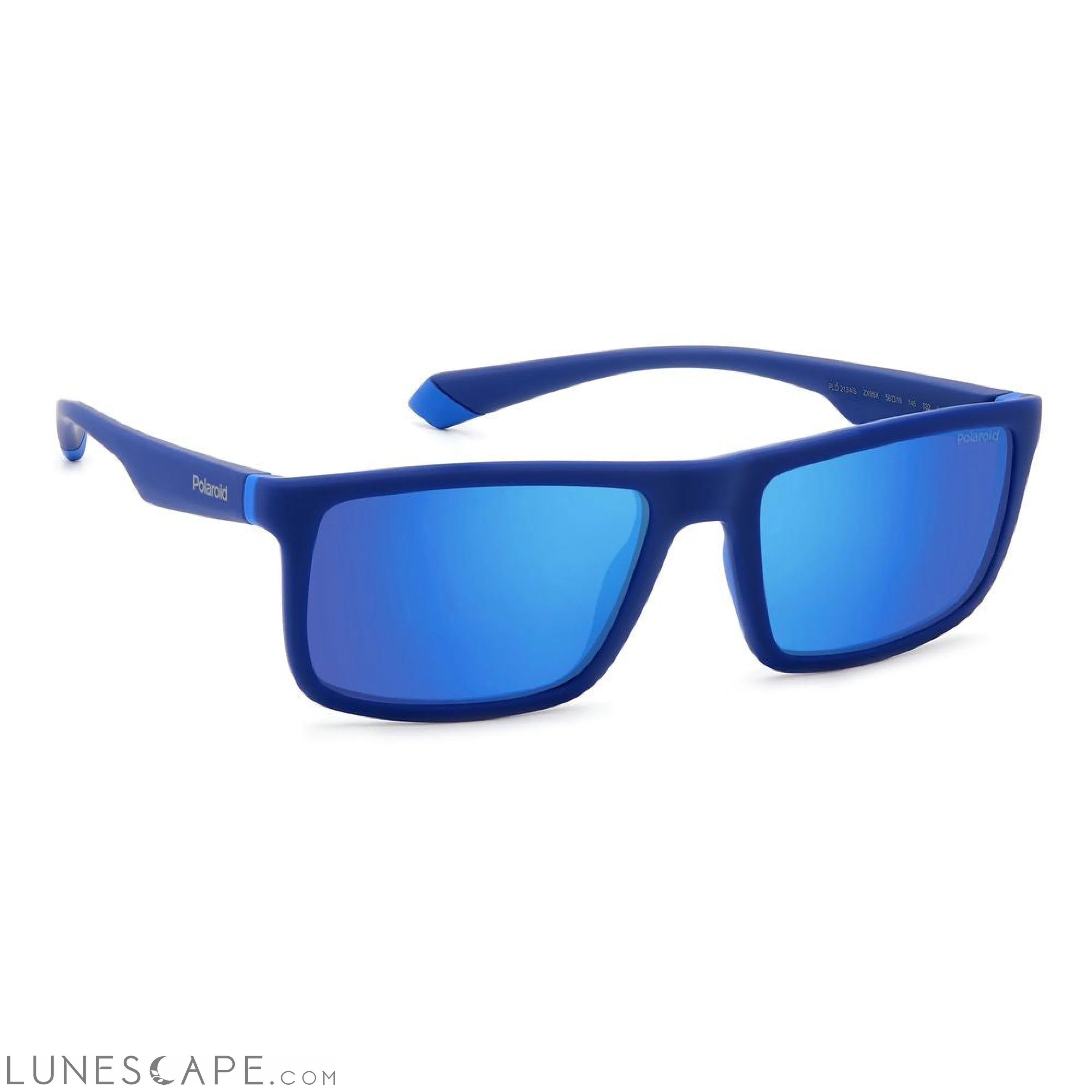 Polaroid Blue Rubber Sunglasses Sunglasses - Unisex