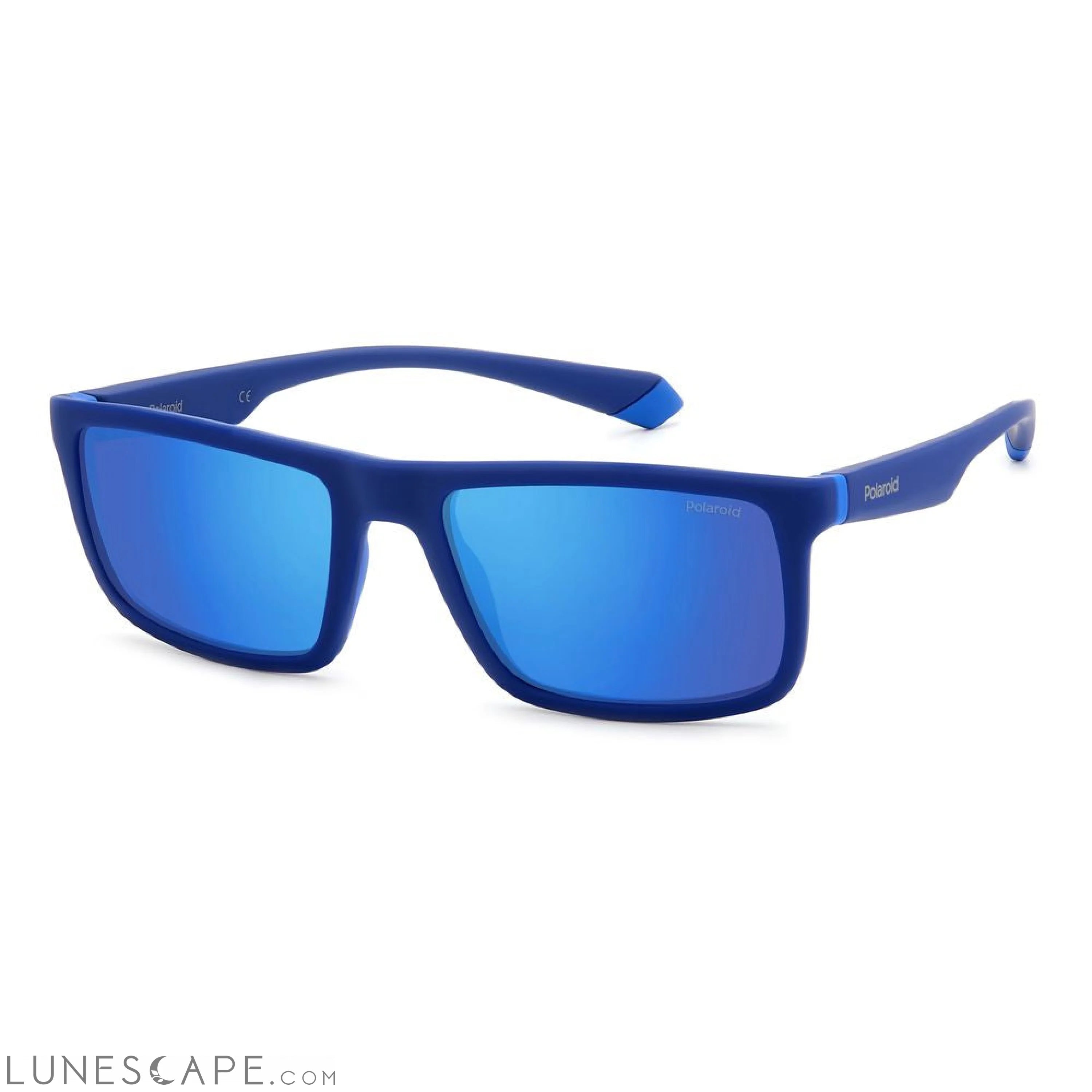 Polaroid Blue Rubber Sunglasses Sunglasses - Unisex