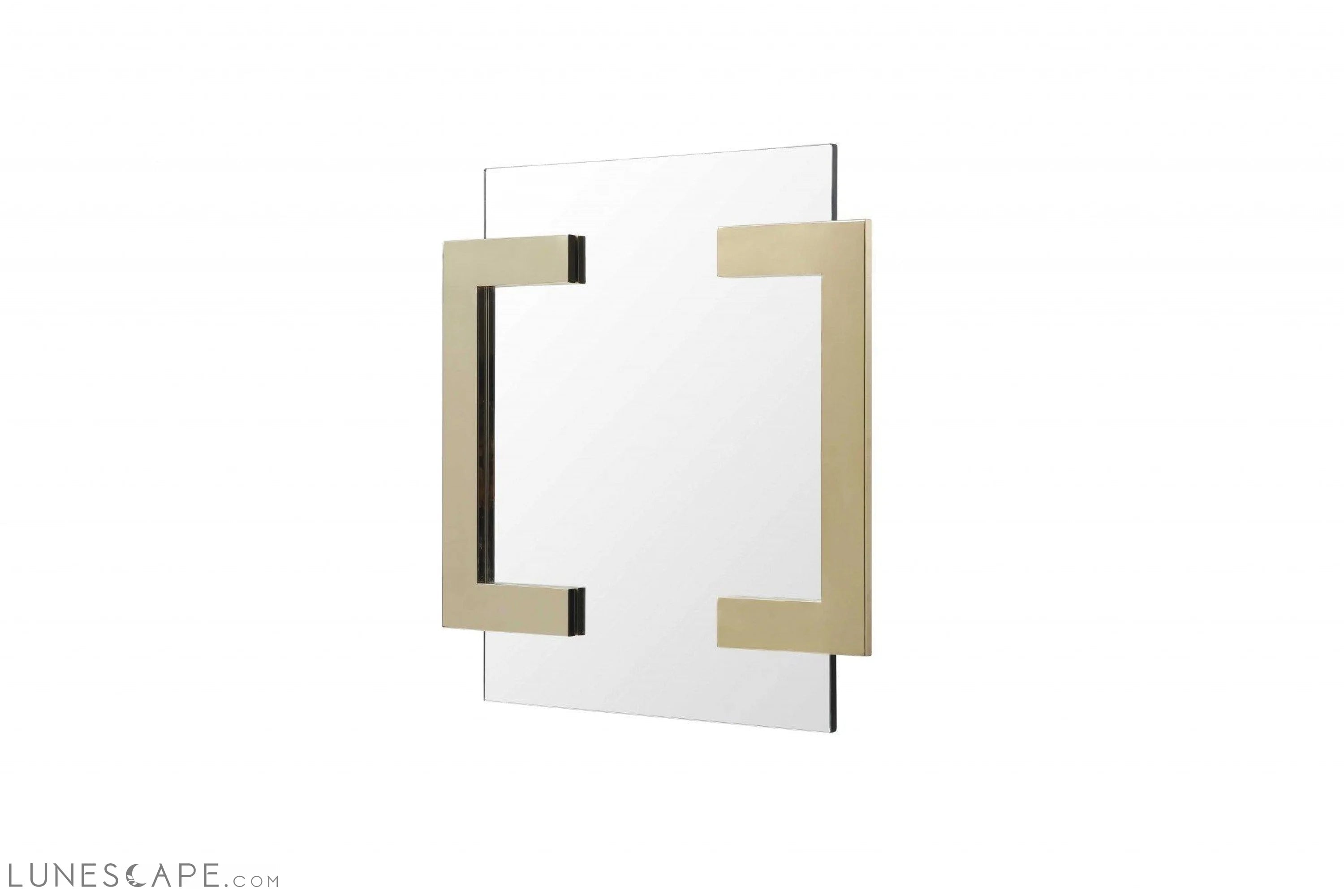 Polished Gold Stainless Steel Mirror - 35" X 35" X 2" LUNESCAPE
