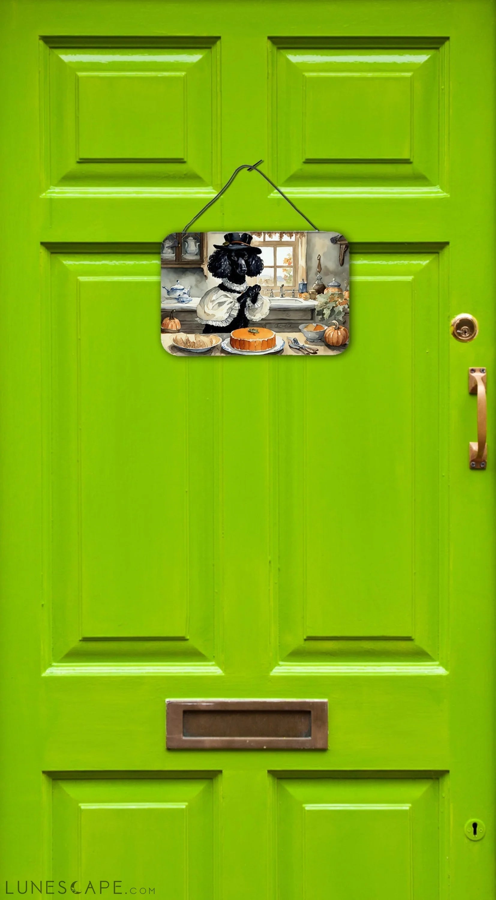 Poodle Fall Thanksgiving Kitchen Pumpkins Wall or Door Hanging Prints LUNESCAPE