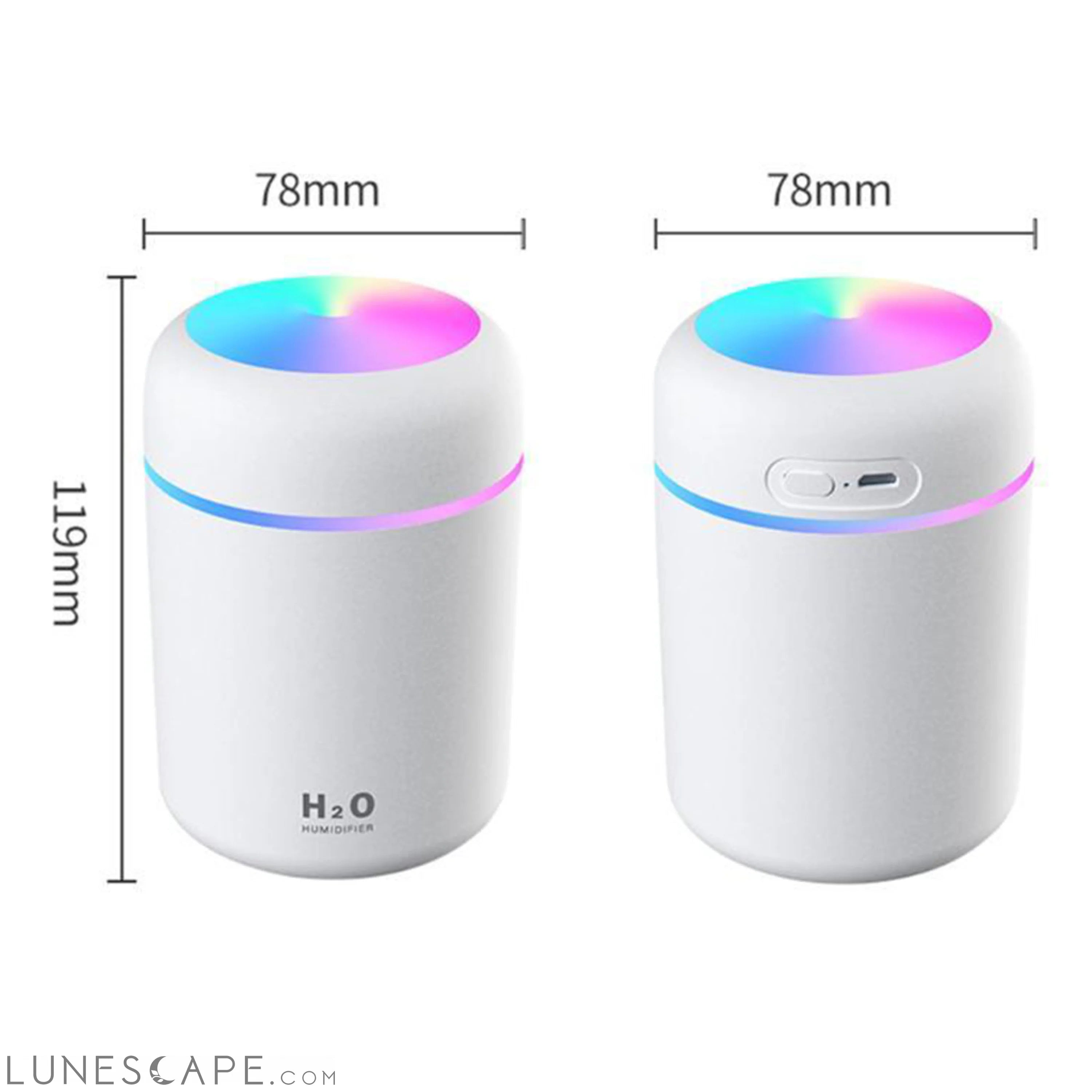 Portable Air Humidifier Aroma Essential Oil Diffuser for Car Home LUNESCAPE