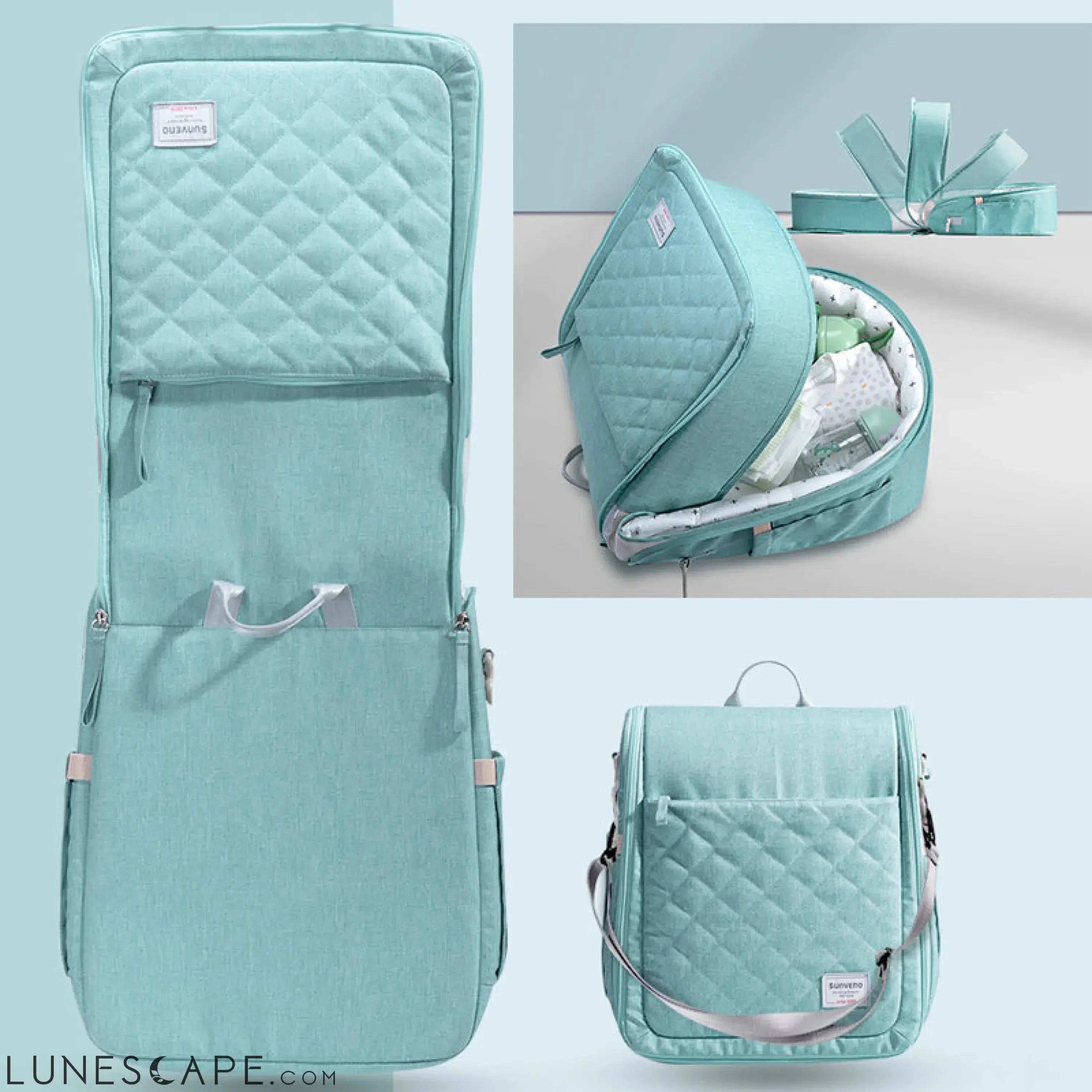 Portable Baby Diaper Bag Backpack with Changing Pad LUNESCAPE