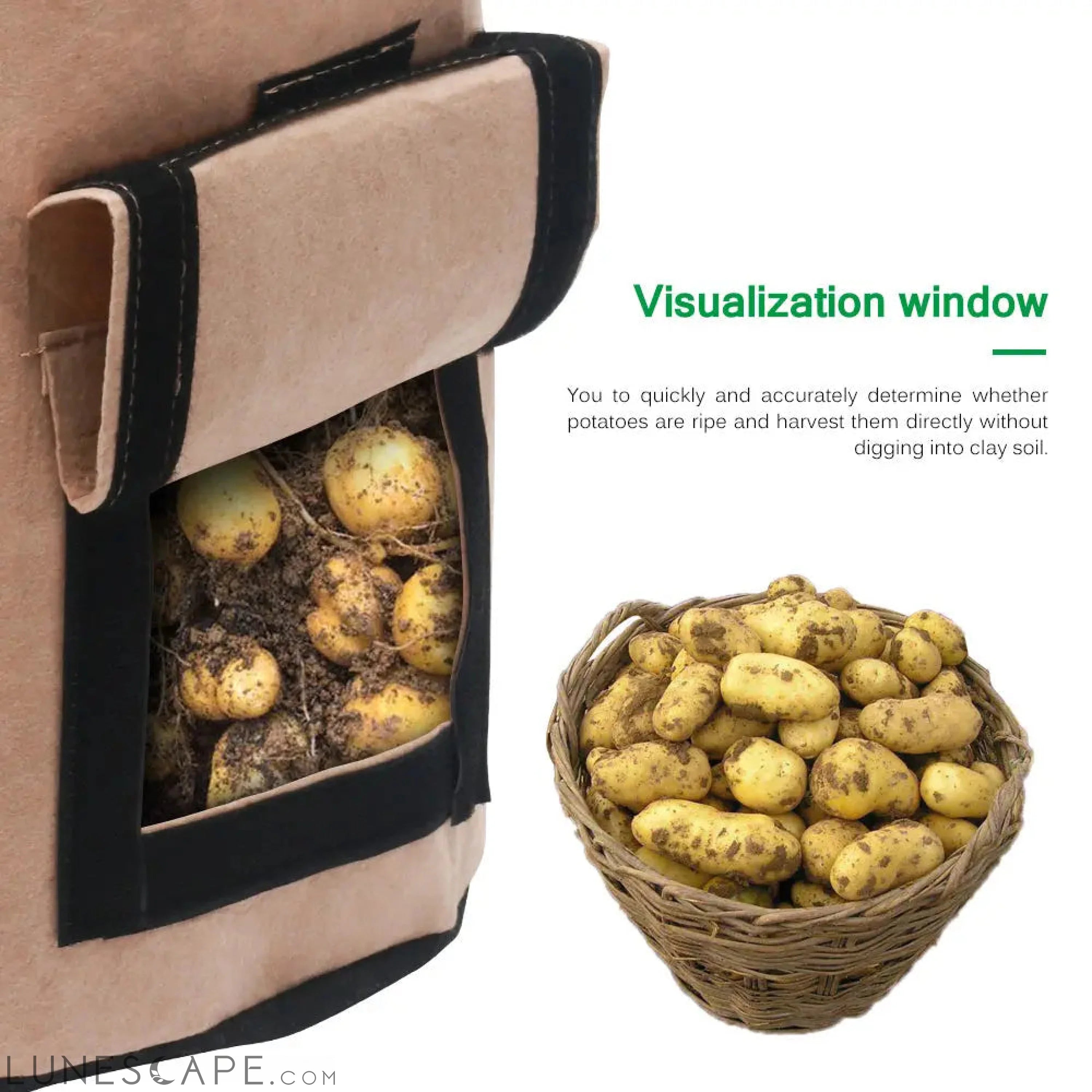 Portable Plant Bag Potato Planting Bag Durable Bag LUNESCAPE