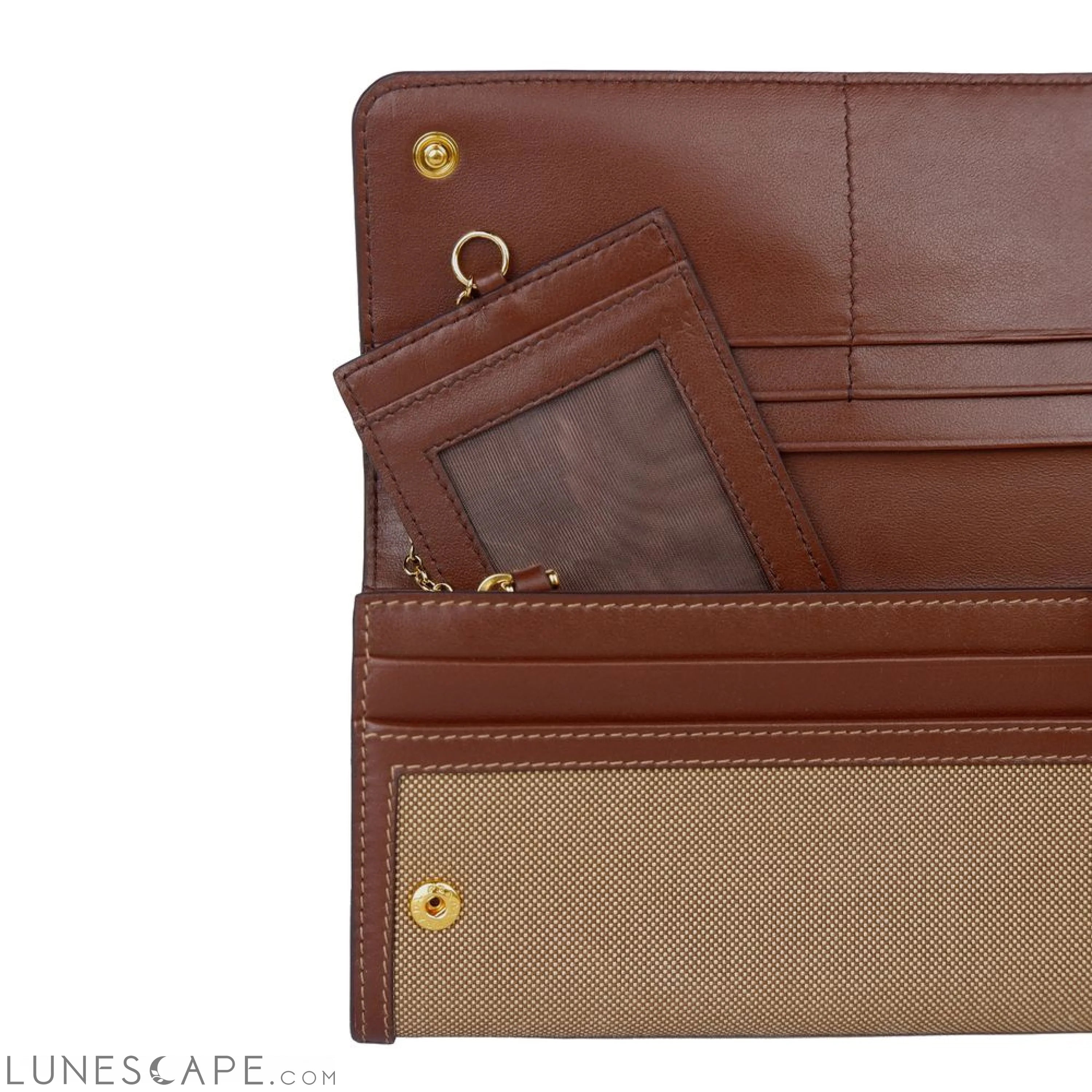 Prada Brown Leather Women Wallet Lunescape