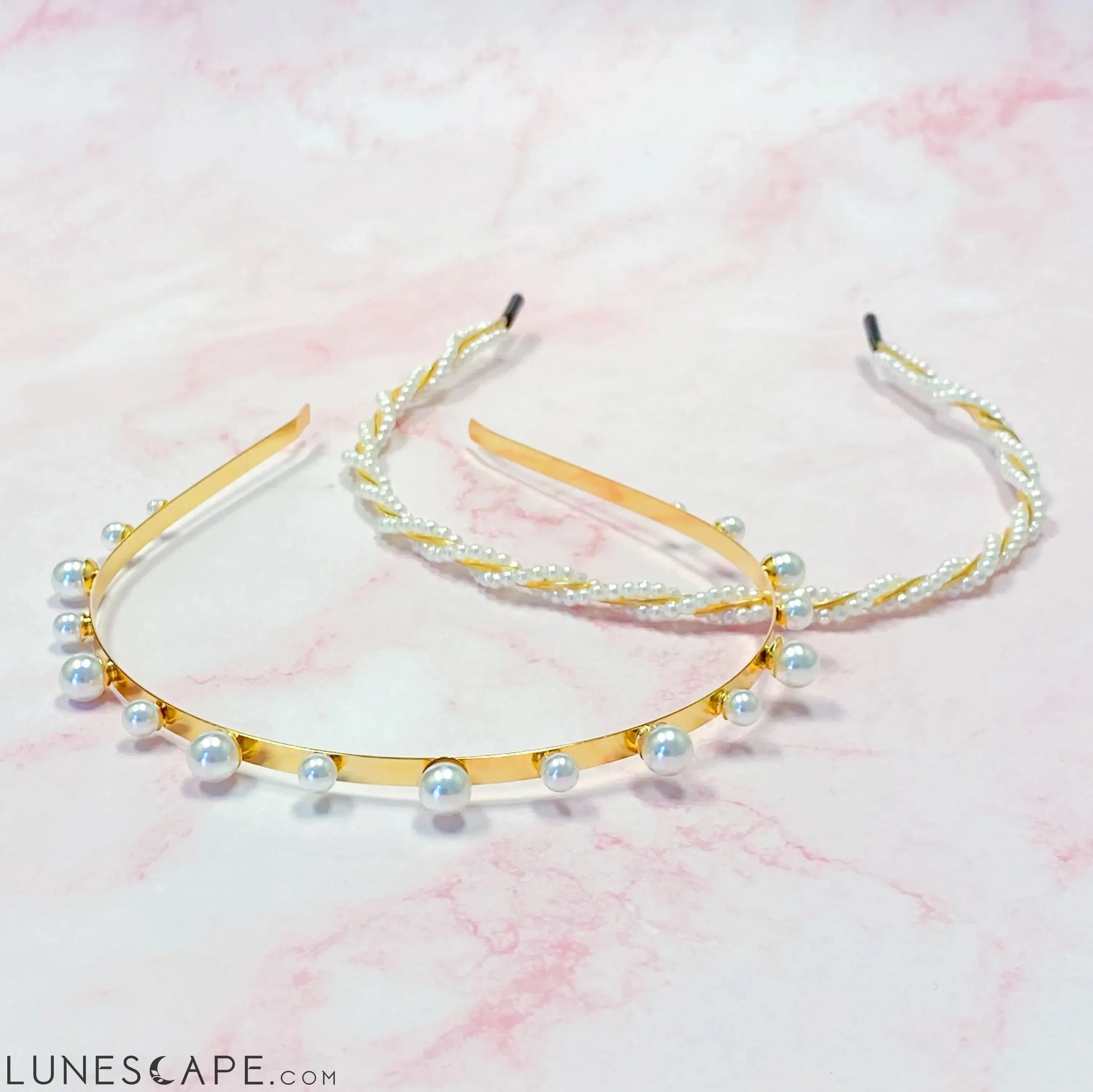 Precious Pearl Headband Set Of 2 LUNESCAPE