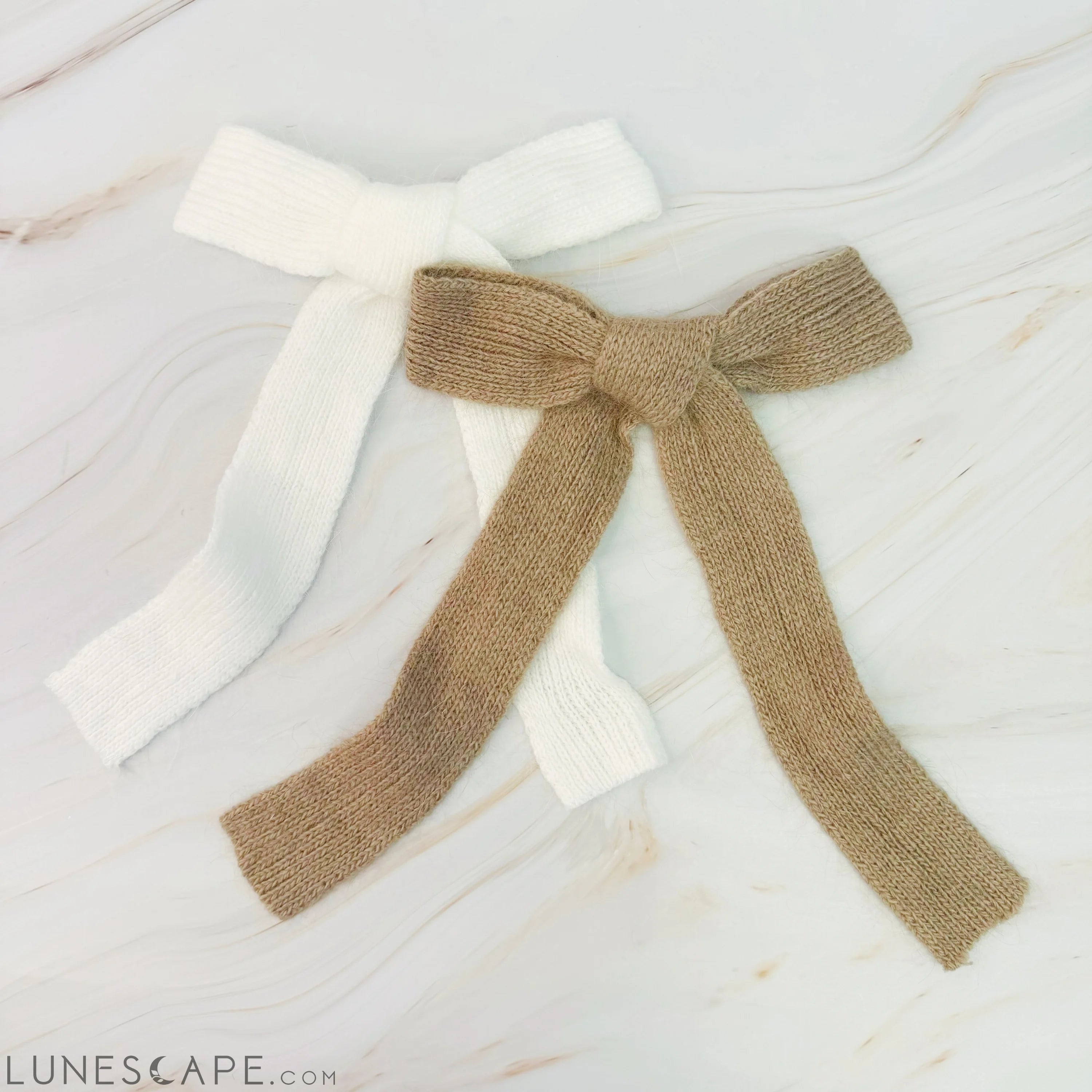 Precious Preppy Yarn Bow Hair Clip LUNESCAPE