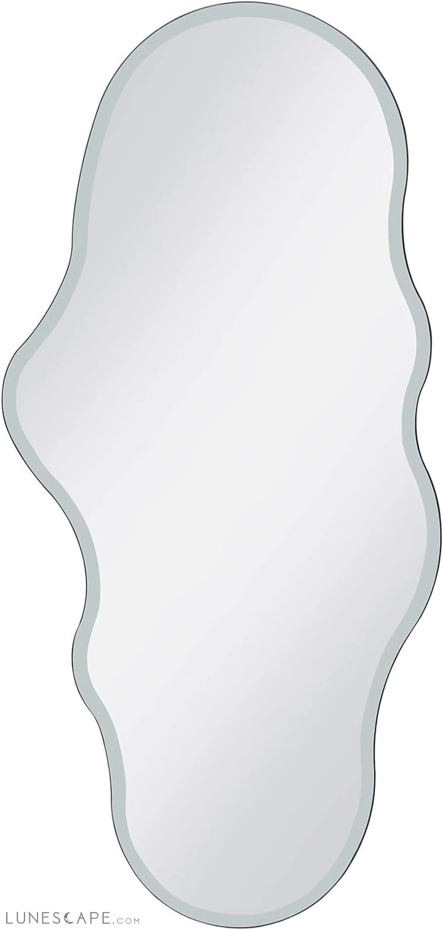 Premium Frameless Full Length Wall Mirror, Cloud Design, 47X22 - Ideal LUNESCAPE
