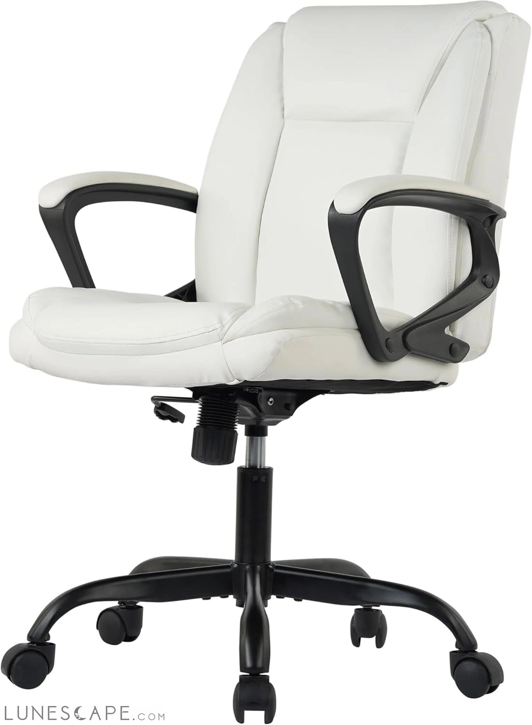 PU Leather Task Chair Home Office Chair Ergonomic Desk Chair with LUNESCAPE