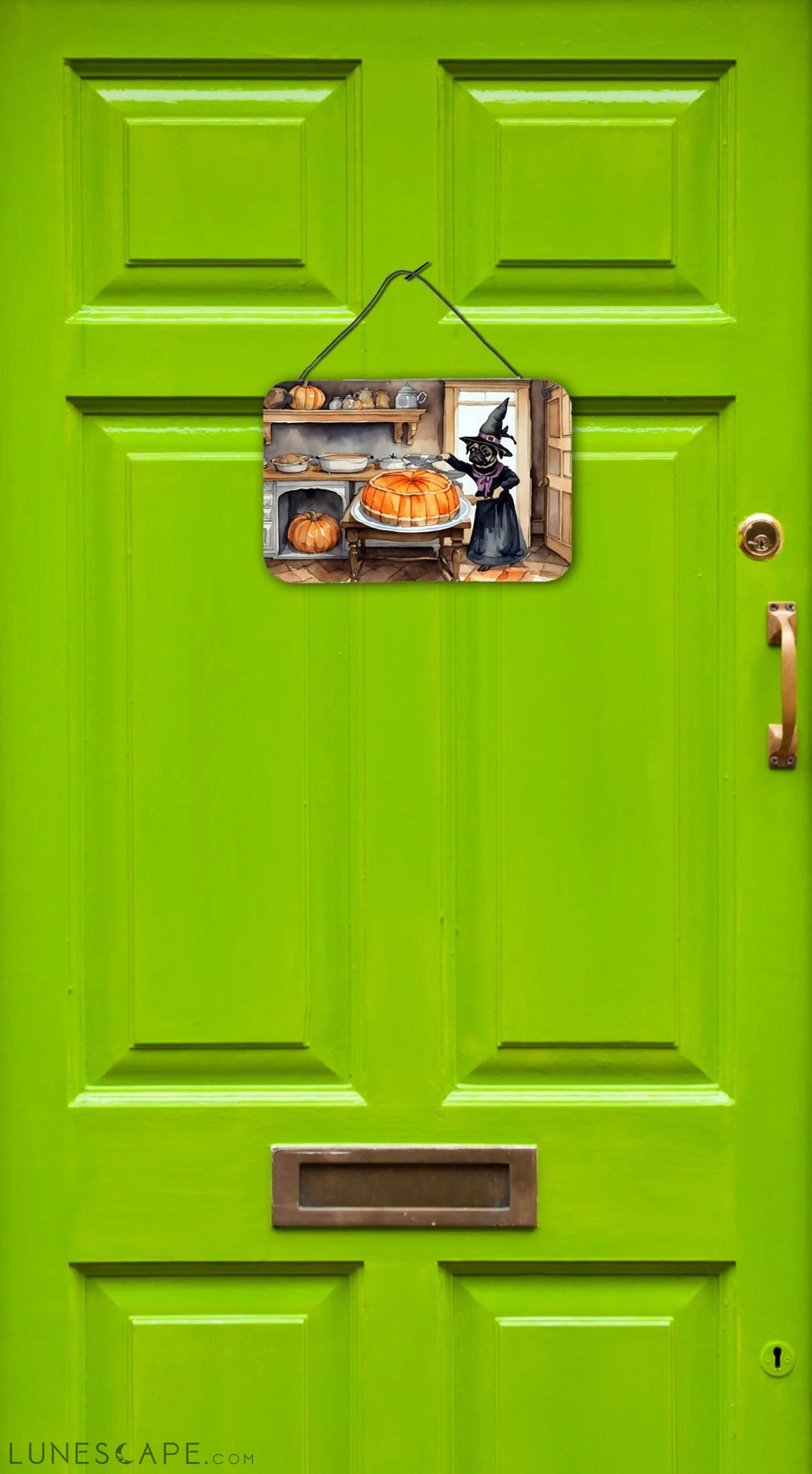 Pug Thanksgiving Fall Kitchen Pumpkins Wall or Door Hanging Prints LUNESCAPE