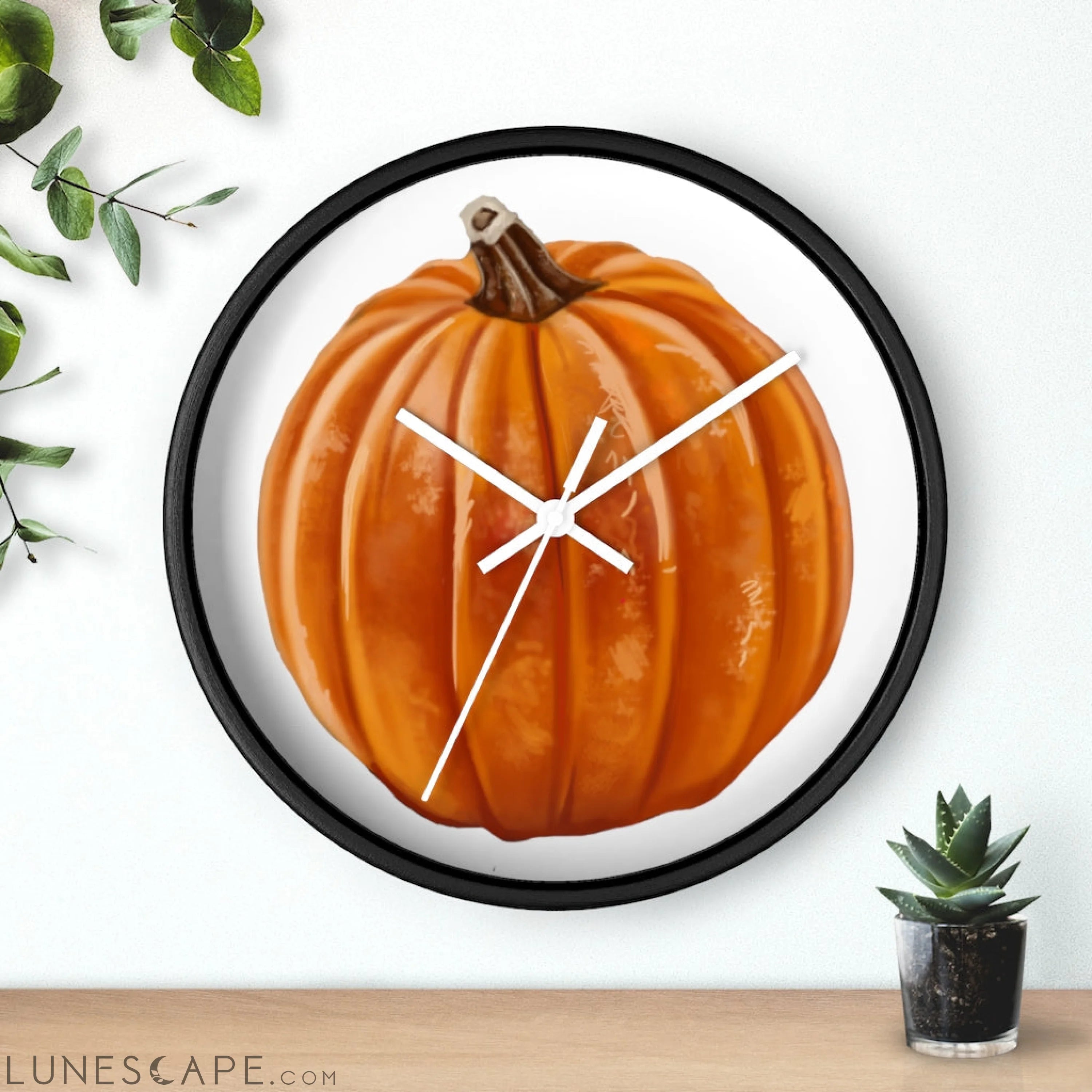 Pumpkin Wall clock LUNESCAPE