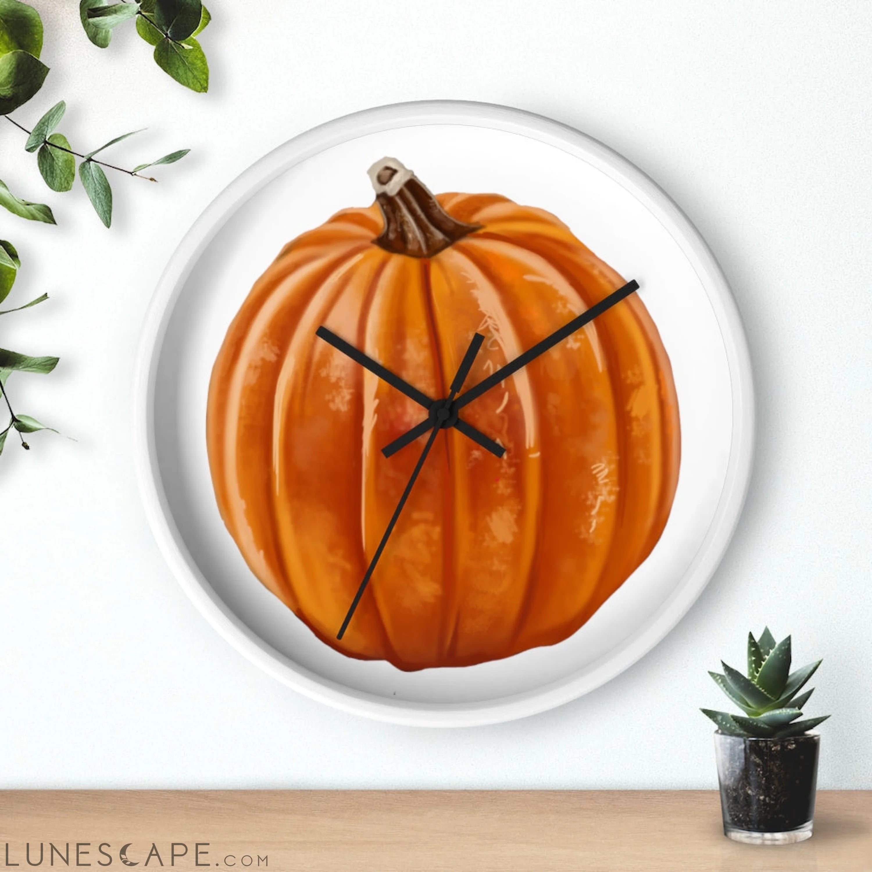 Pumpkin Wall clock LUNESCAPE