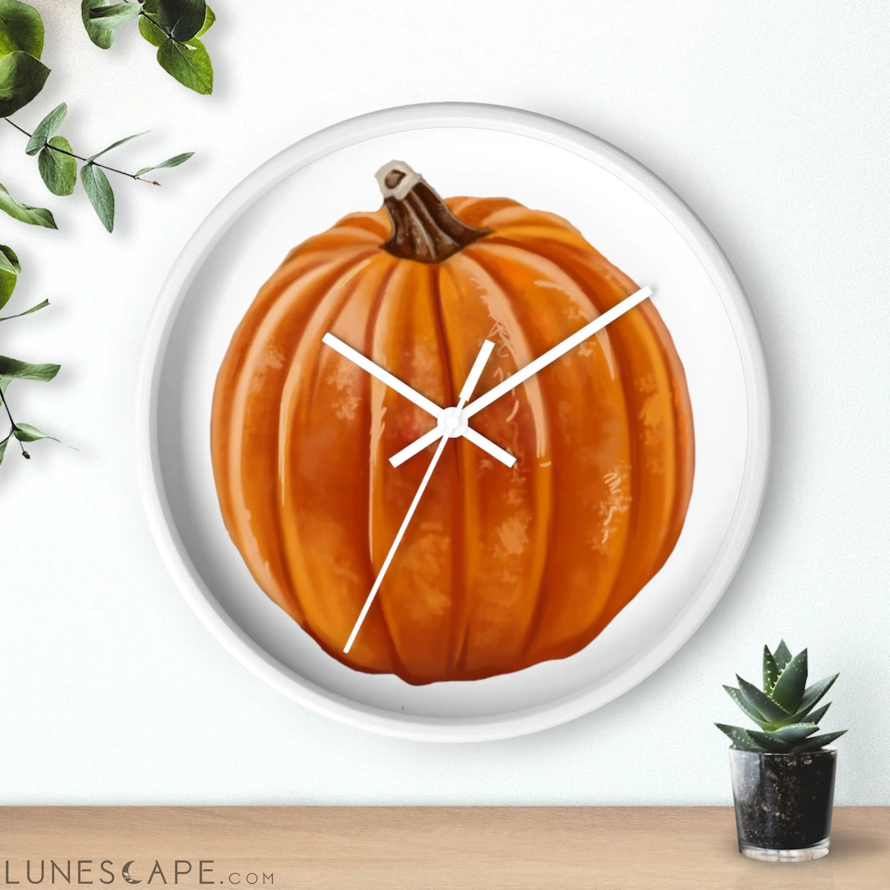 Pumpkin Wall clock LUNESCAPE
