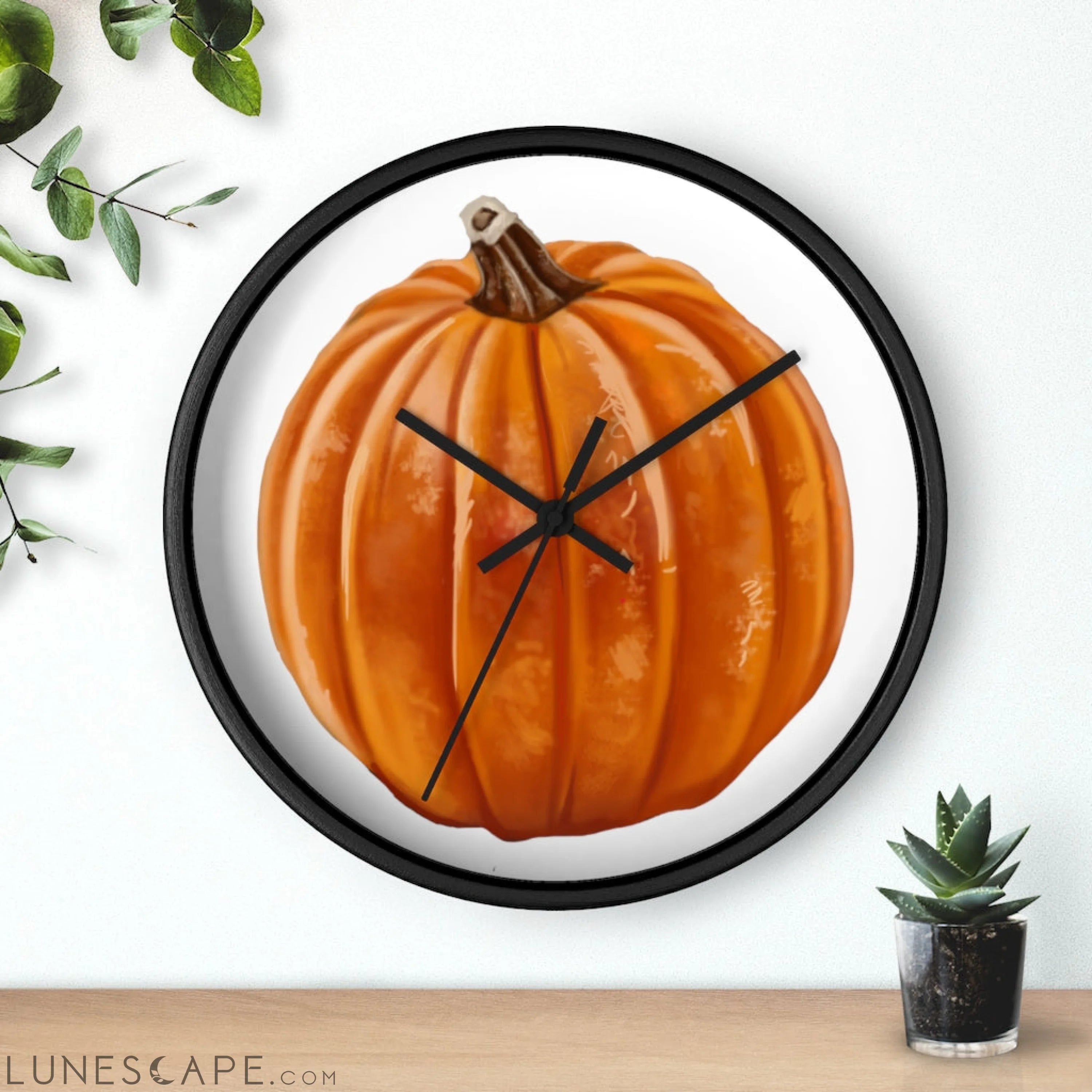 Pumpkin Wall clock LUNESCAPE