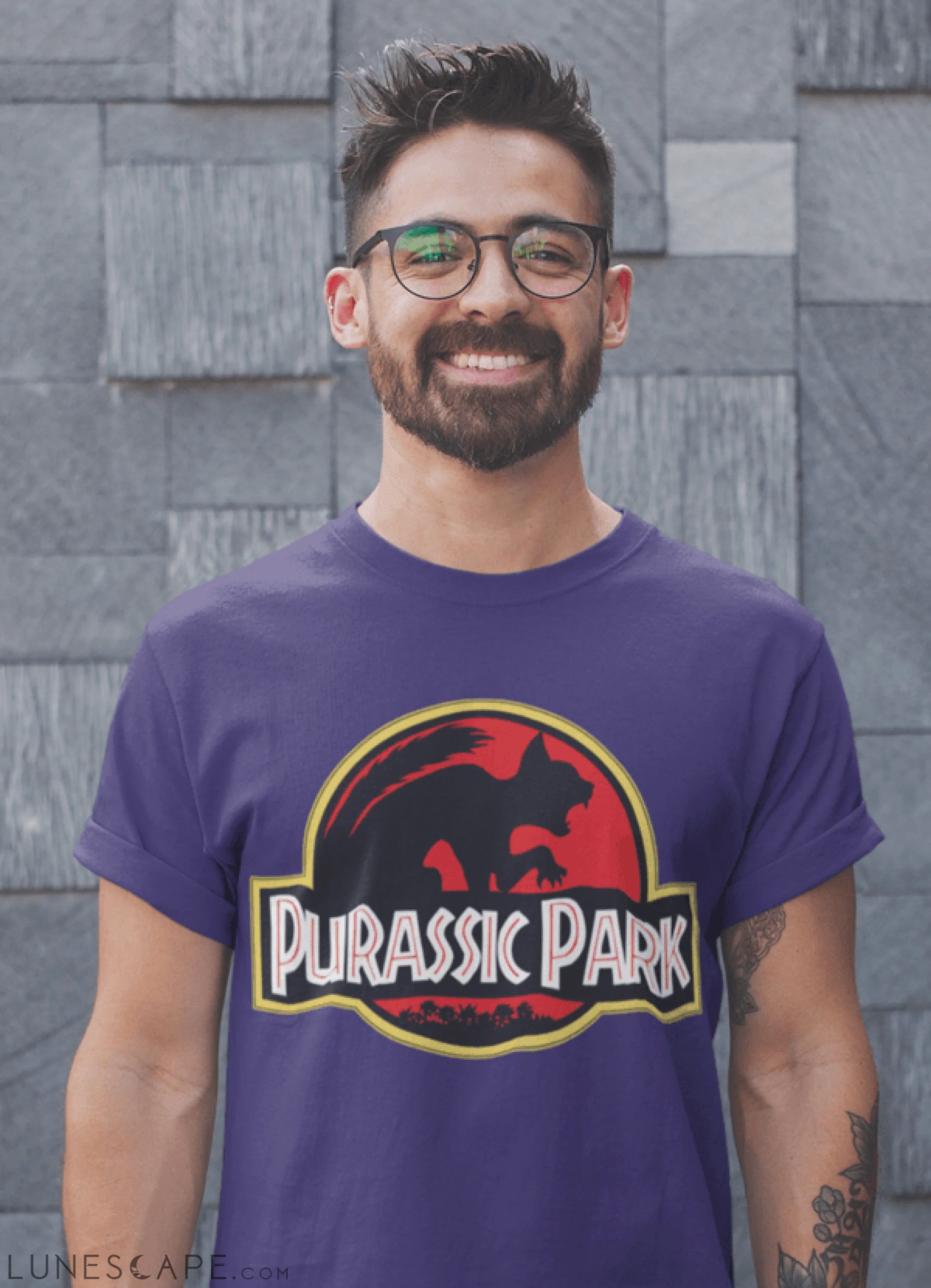 Purassic Park Shirt Cat Lover Funny Kitty Kitten LUNESCAPE