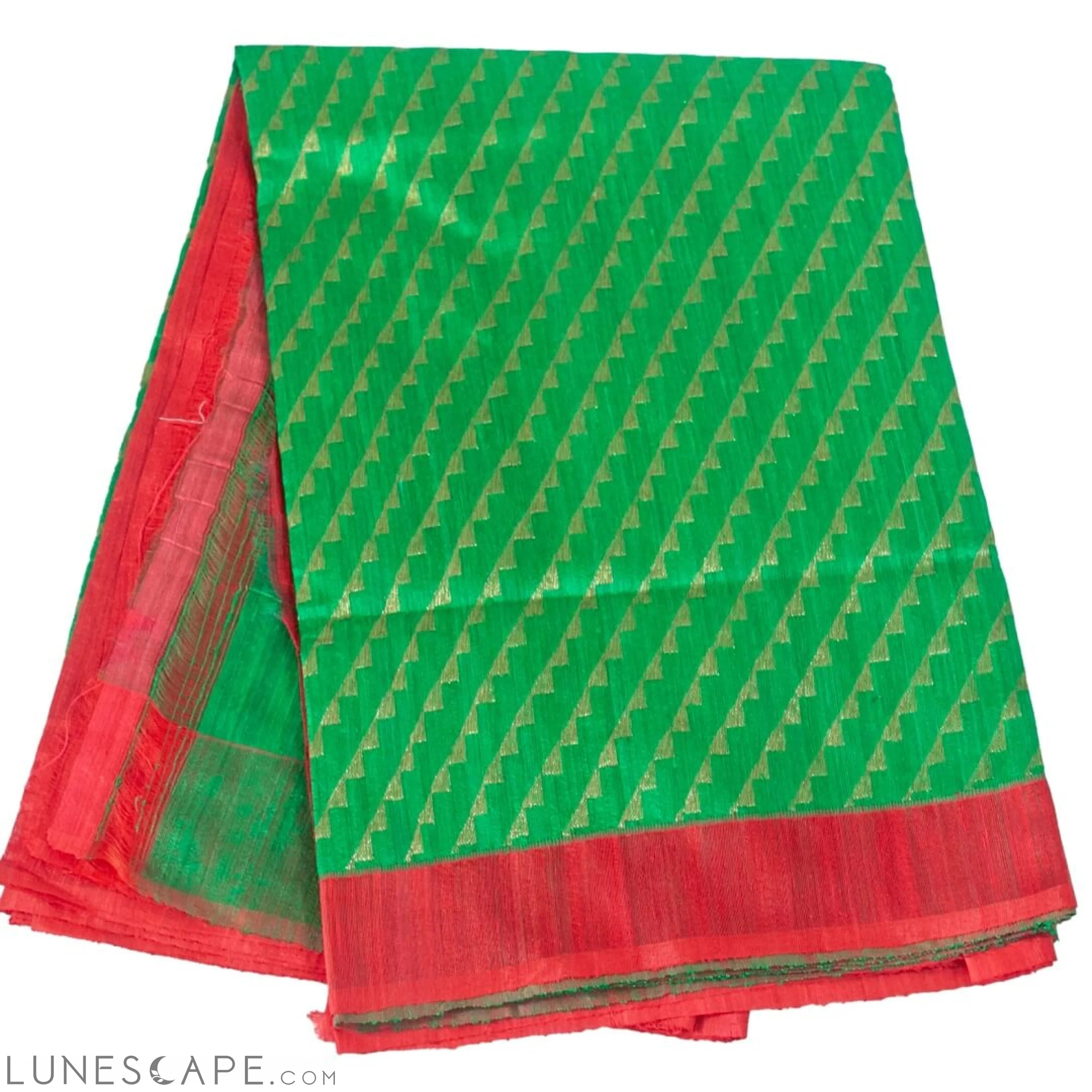 Pure Silk Handloom Benarasi Saree - Green LUNESCAPE