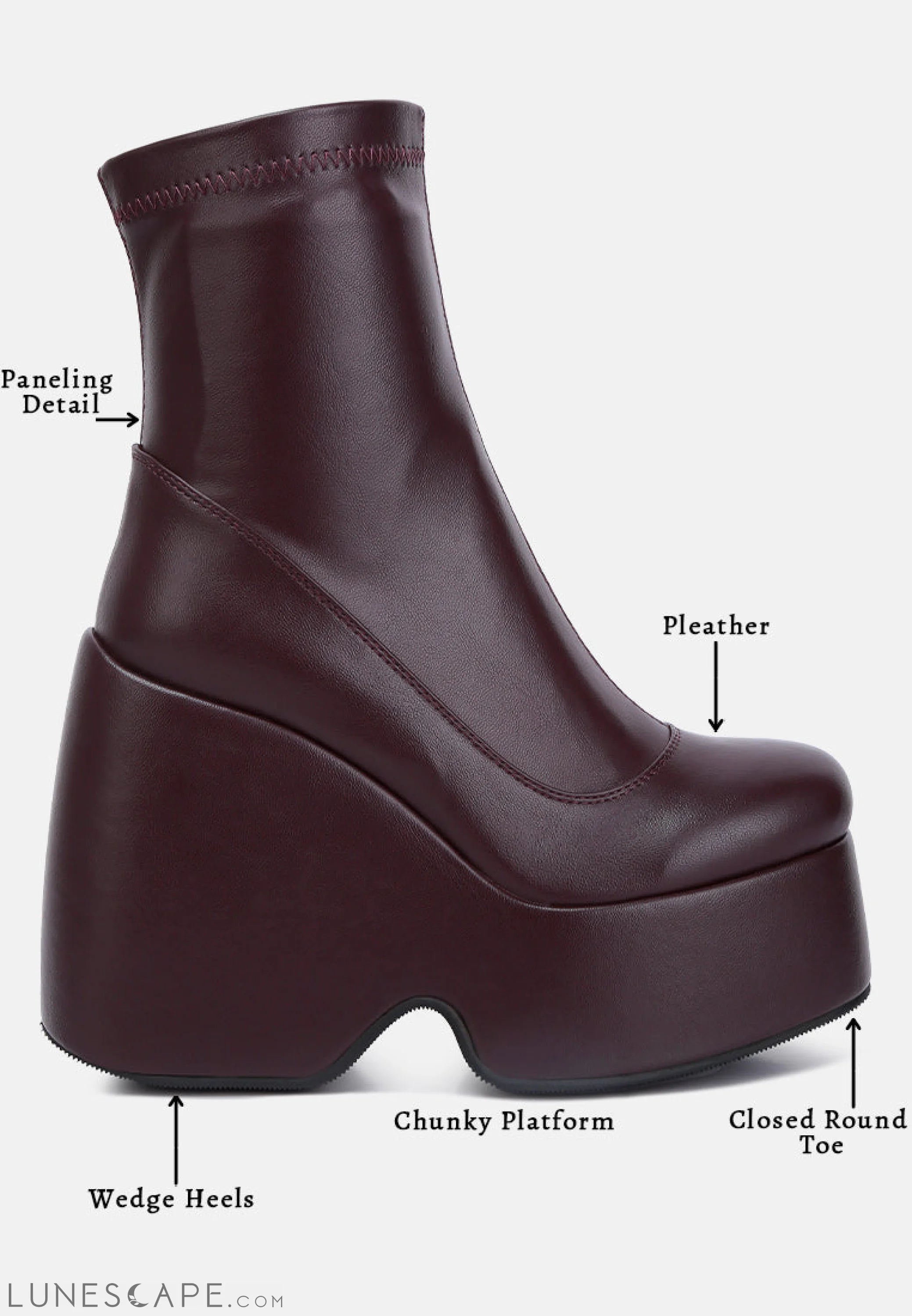 Purnell High Platform Ankle Boots LUNESCAPE