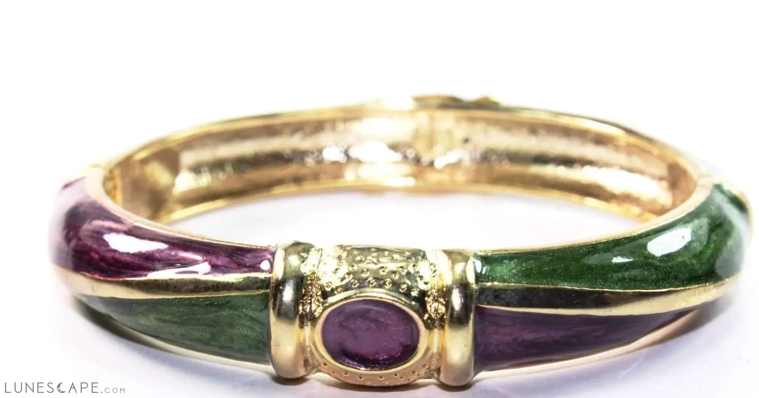 Purple and Green Enamel Bangle LUNESCAPE