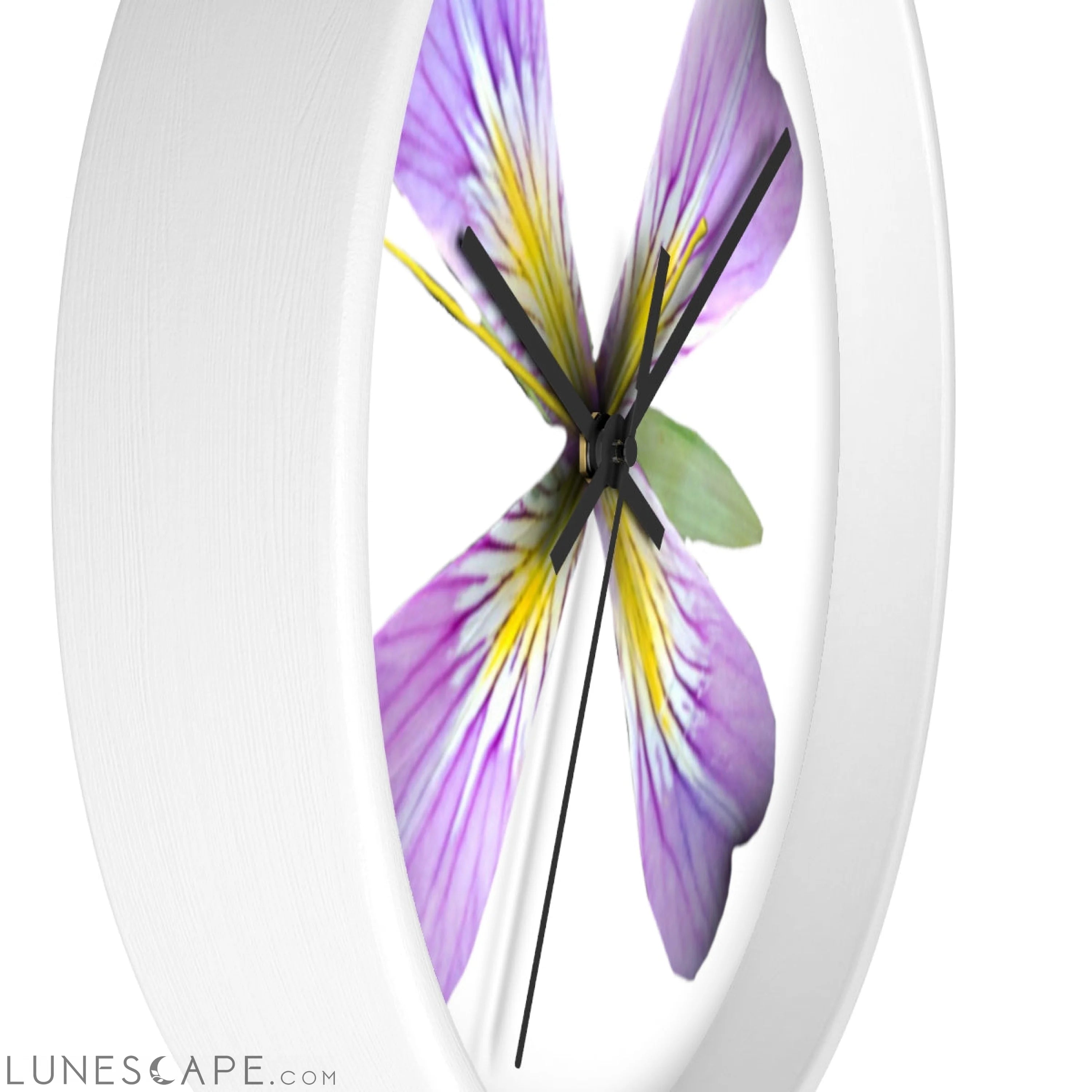 Purple Flower Wall clock LUNESCAPE