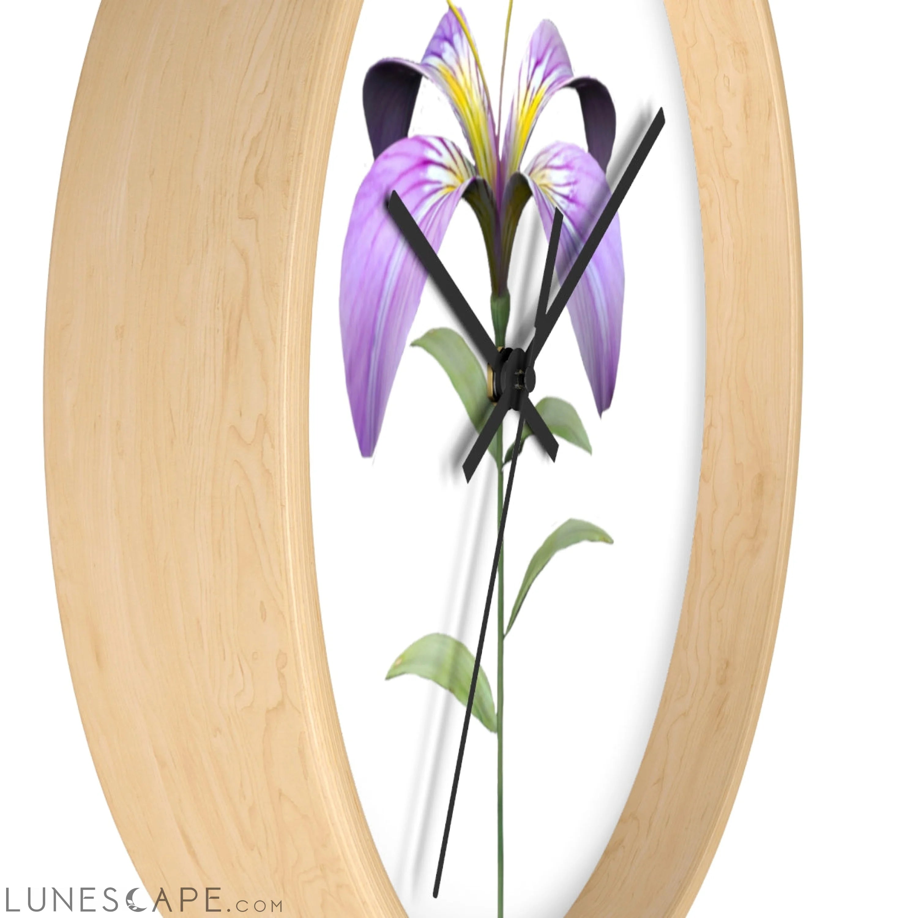 Purple Flower Wall clock LUNESCAPE