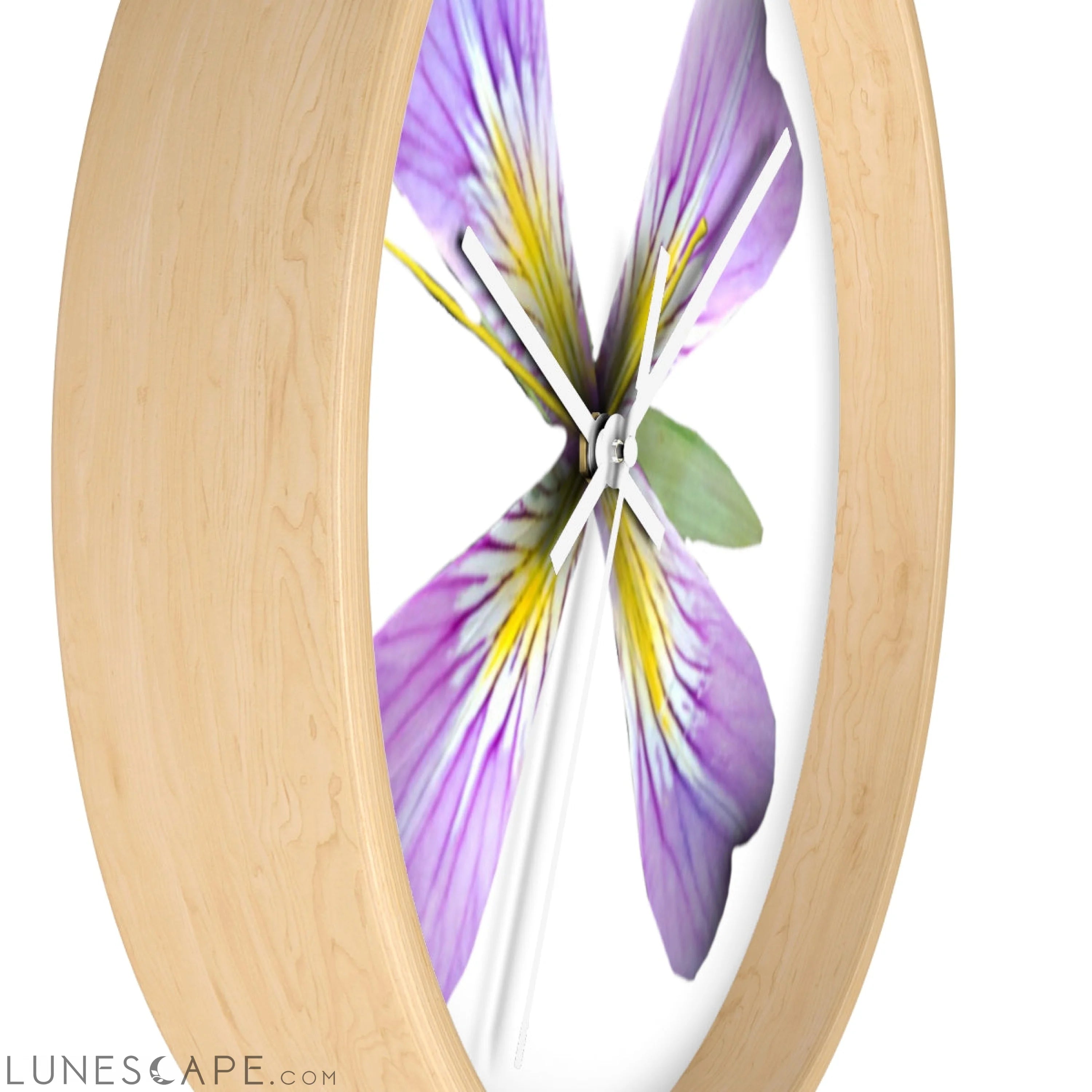 Purple Flower Wall clock LUNESCAPE